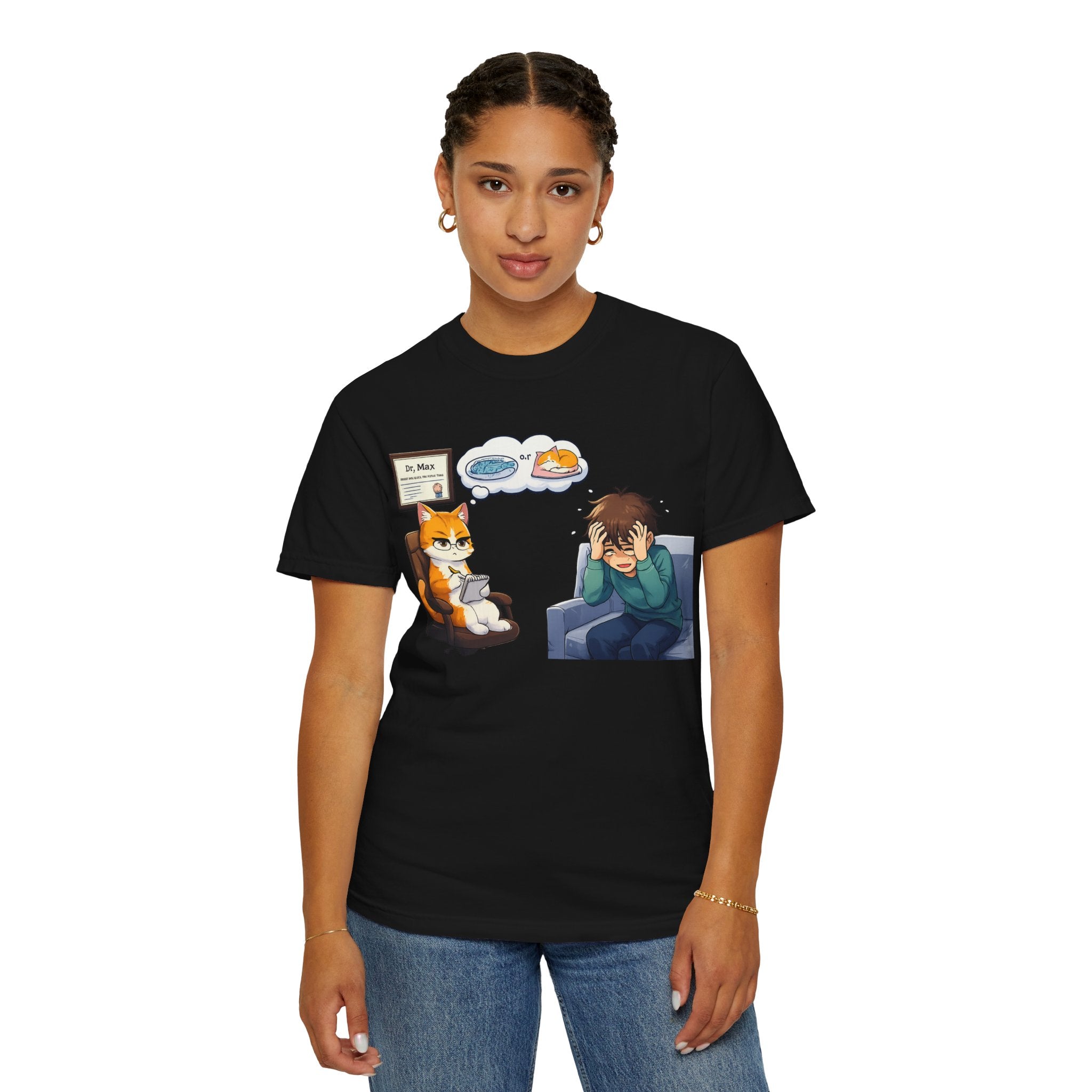 Dr. Max Cat Therapist T-Shirt - Funny Mental Health Humor Gift