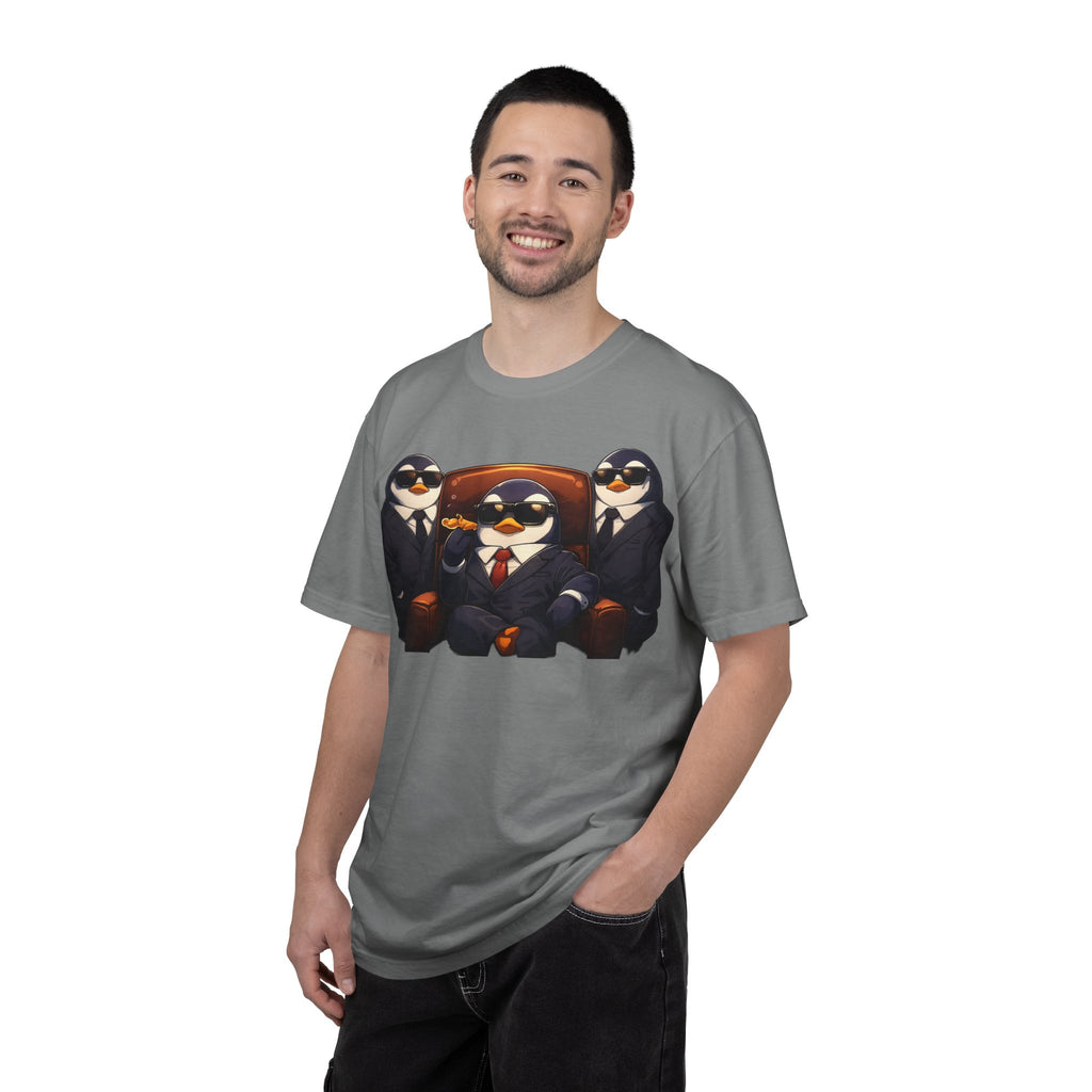 Penguin Mafia Boss T-Shirt — Funny Godfather Penguins in Suits, Cigar & Bodyguards