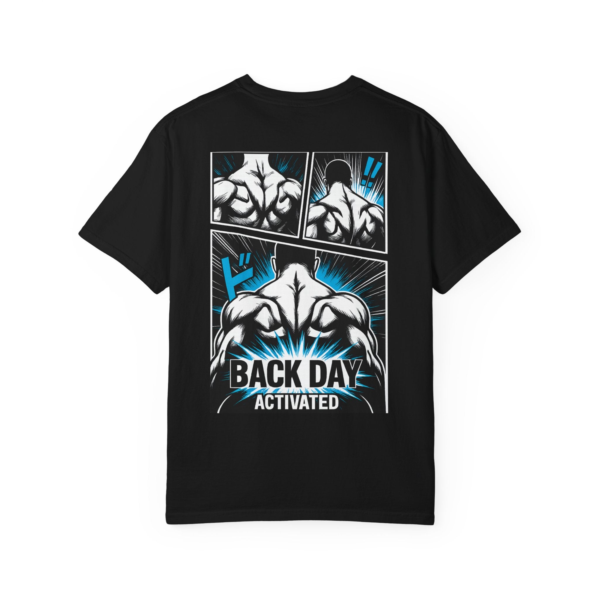 Back Day Activated Comic Gym T-Shirt — Workout Motivation for Bodybuilders