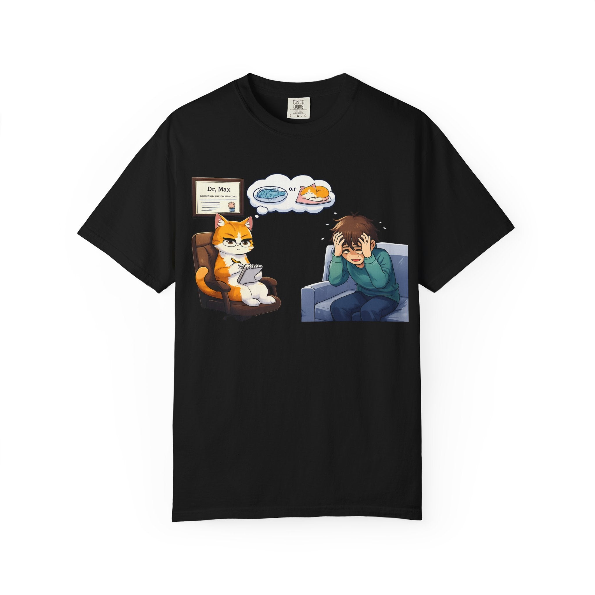 Dr. Max Cat Therapist T-Shirt - Funny Mental Health Humor Gift