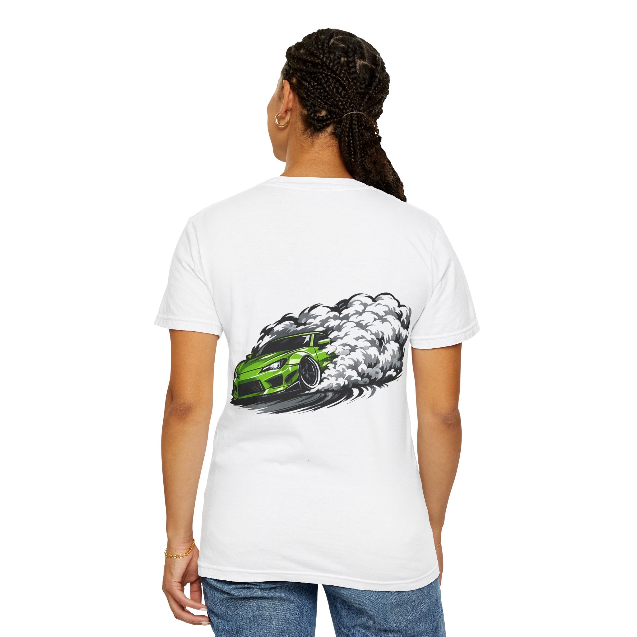 Neon Drift Green Car T-Shirt