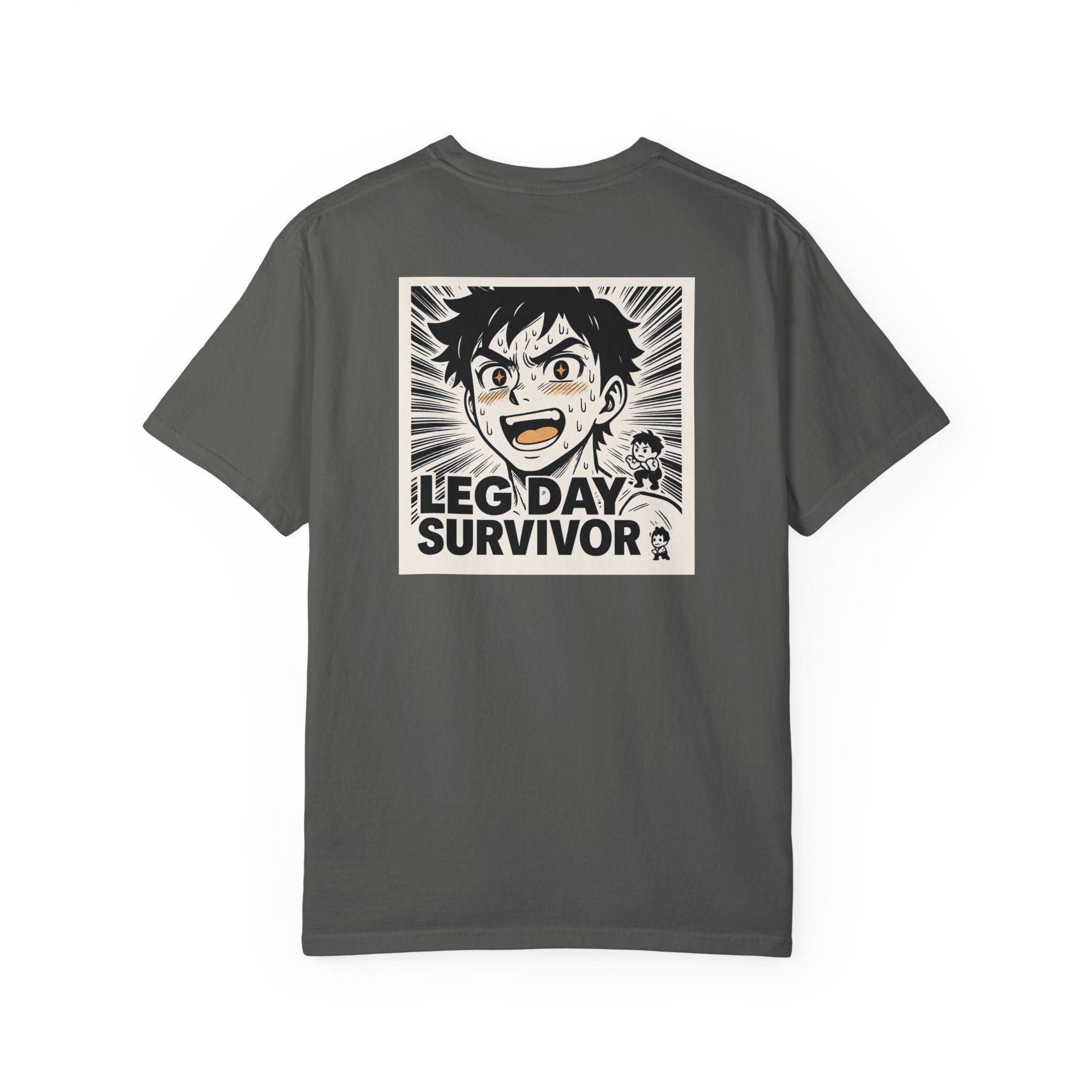 Leg Day Survivor Men’s Shirt - Funny Gym Workout Anime Fitness T-Shirt