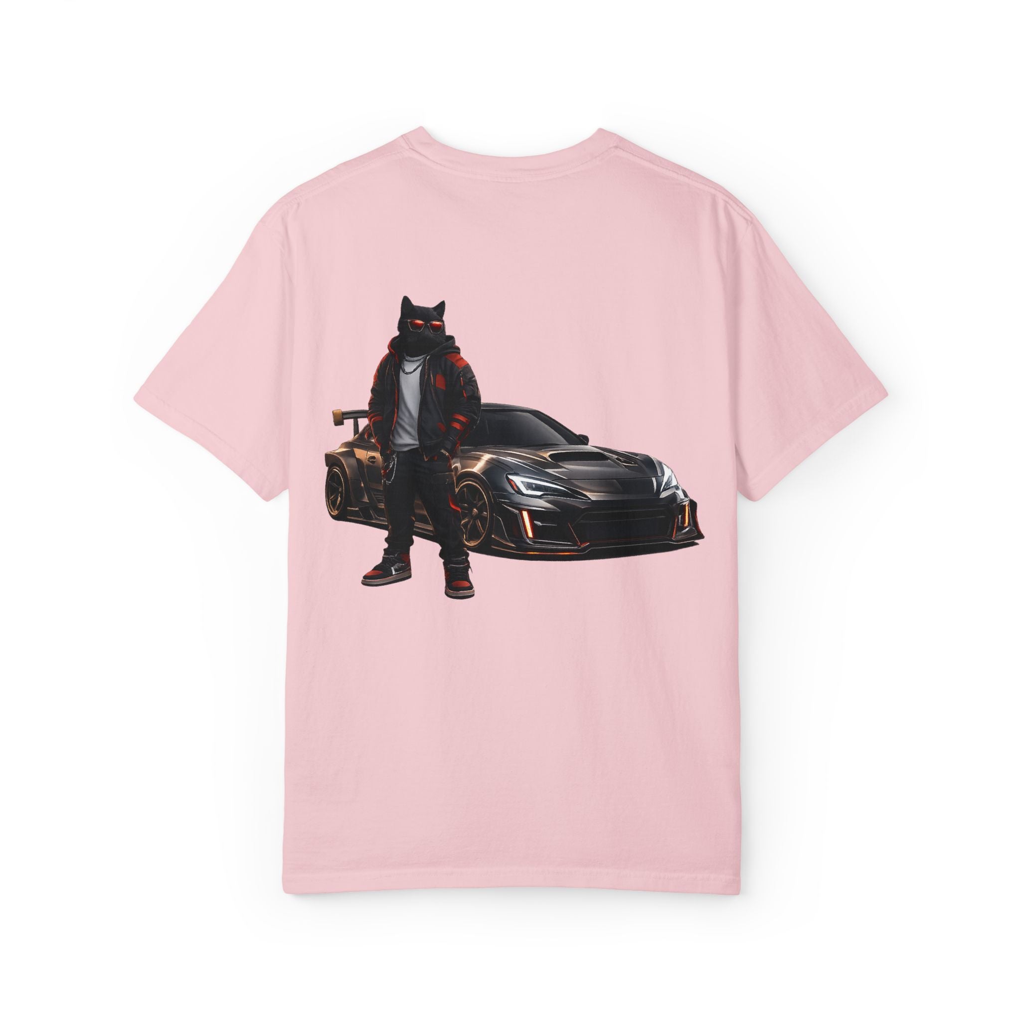 Cool Black Cat Streetwear Custom Widebody Sports Car JDM T-Shirt