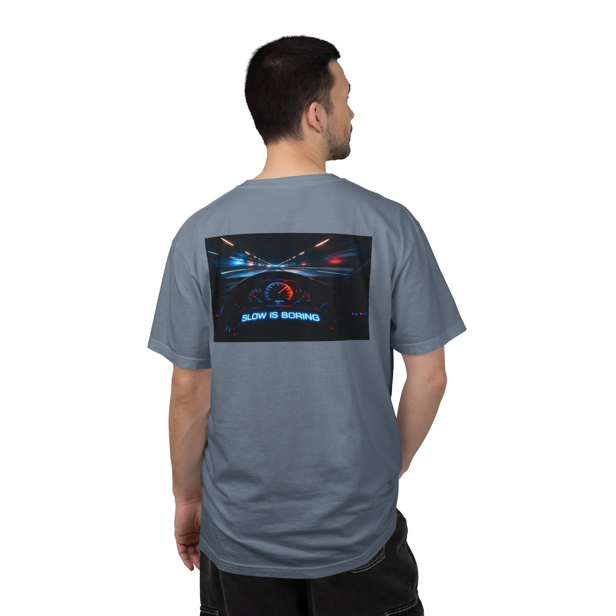 Slow Is Boring Shirt - Racing Speed Enthusiast Dashboard Design