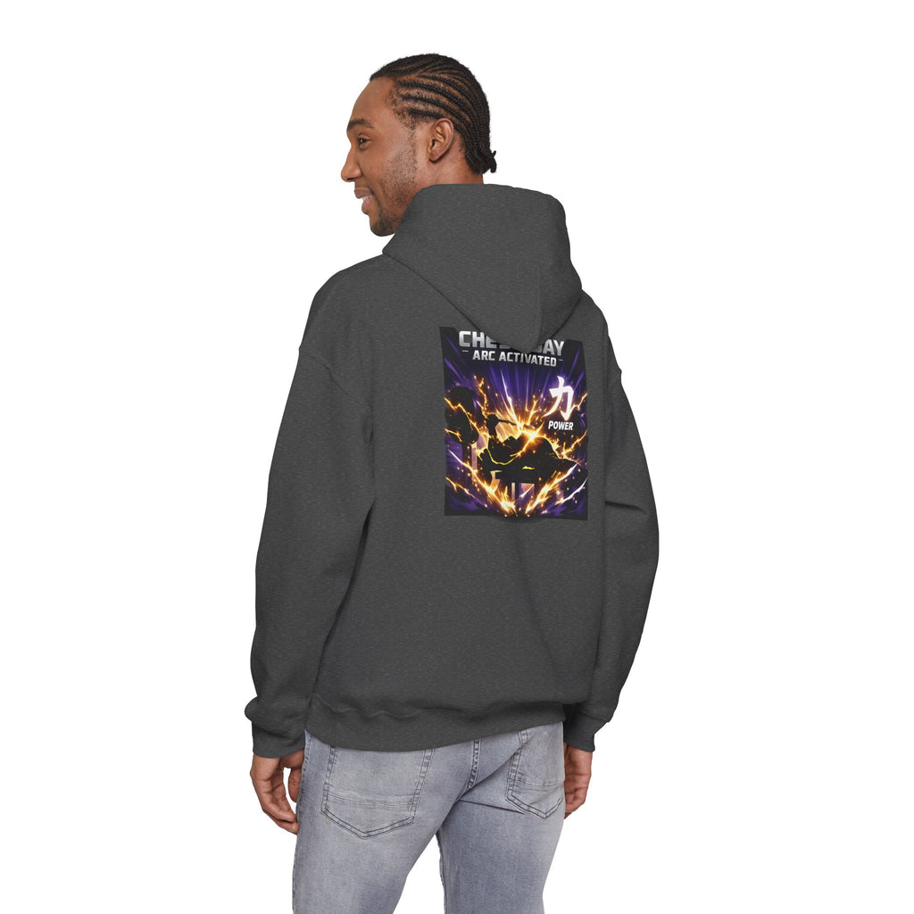 Chest Day Arc Activated Men’s Hoodie — Power (力) Gym Motivation