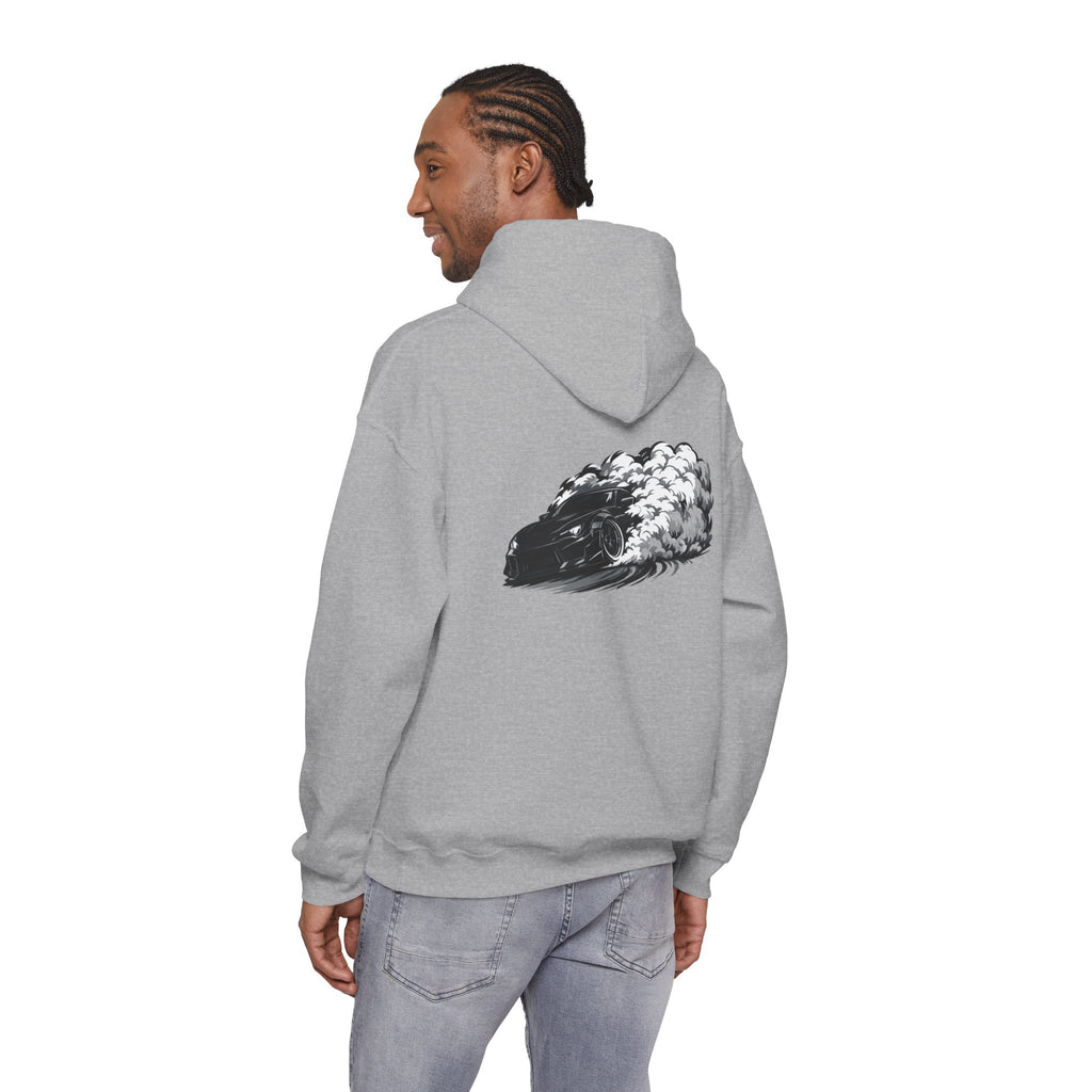 Shadow Drift Black Car Hoodie — Wide-Body Drift Design