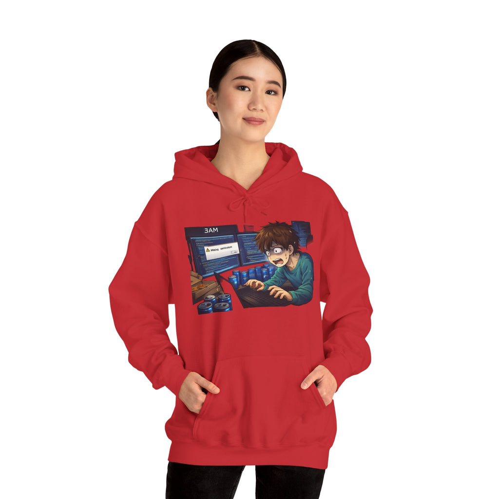 Missing Semicolon 3AM Programmer Hoodie - Developer Humor Gift