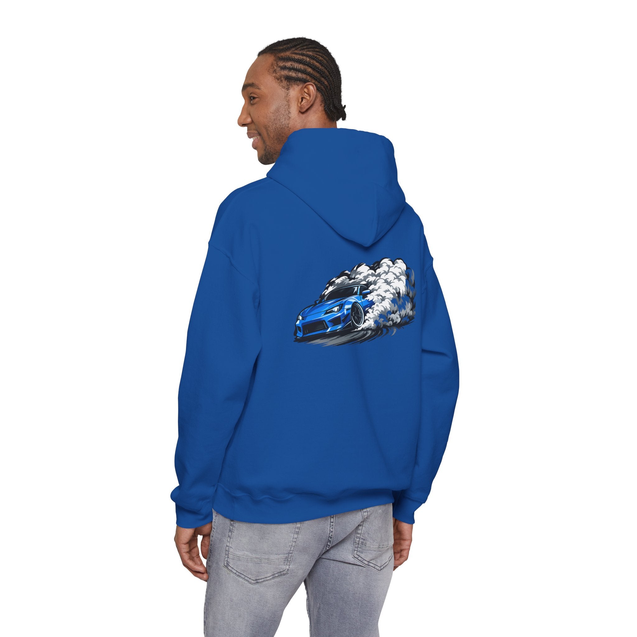 Blue Thunder Drift Hoodie — Blue Drift Car Design (Thunder Edition)