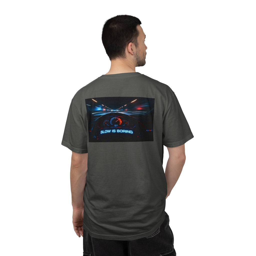 Slow Is Boring Shirt - Racing Speed Enthusiast Dashboard Design