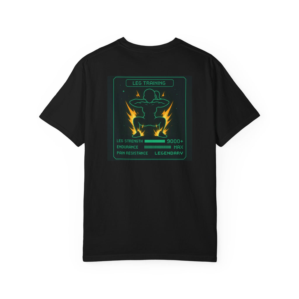 Women’s Gaming RPG Leg Day T-Shirt — "Leg Training Stats 9000+"