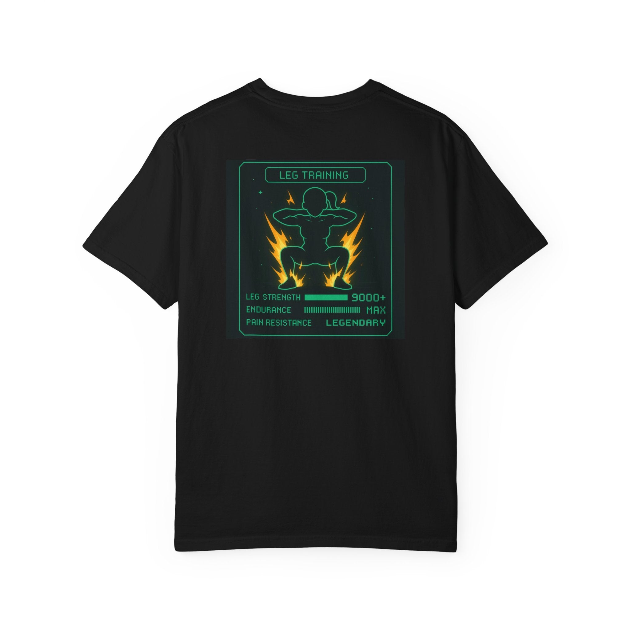 Women’s Gaming RPG Leg Day T-Shirt — "Leg Training Stats 9000+"