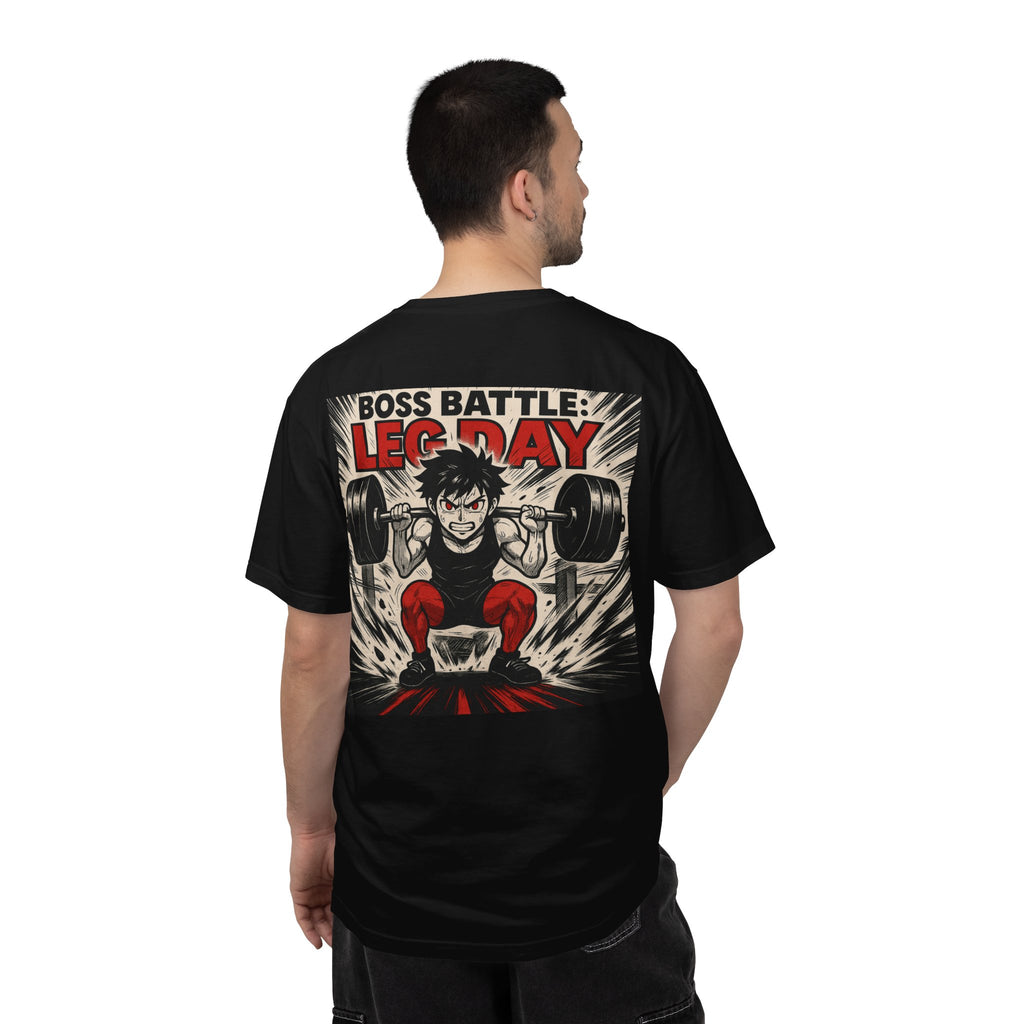 Boss Battle: Leg Day T-Shirt — Anime Gym Male Lifter