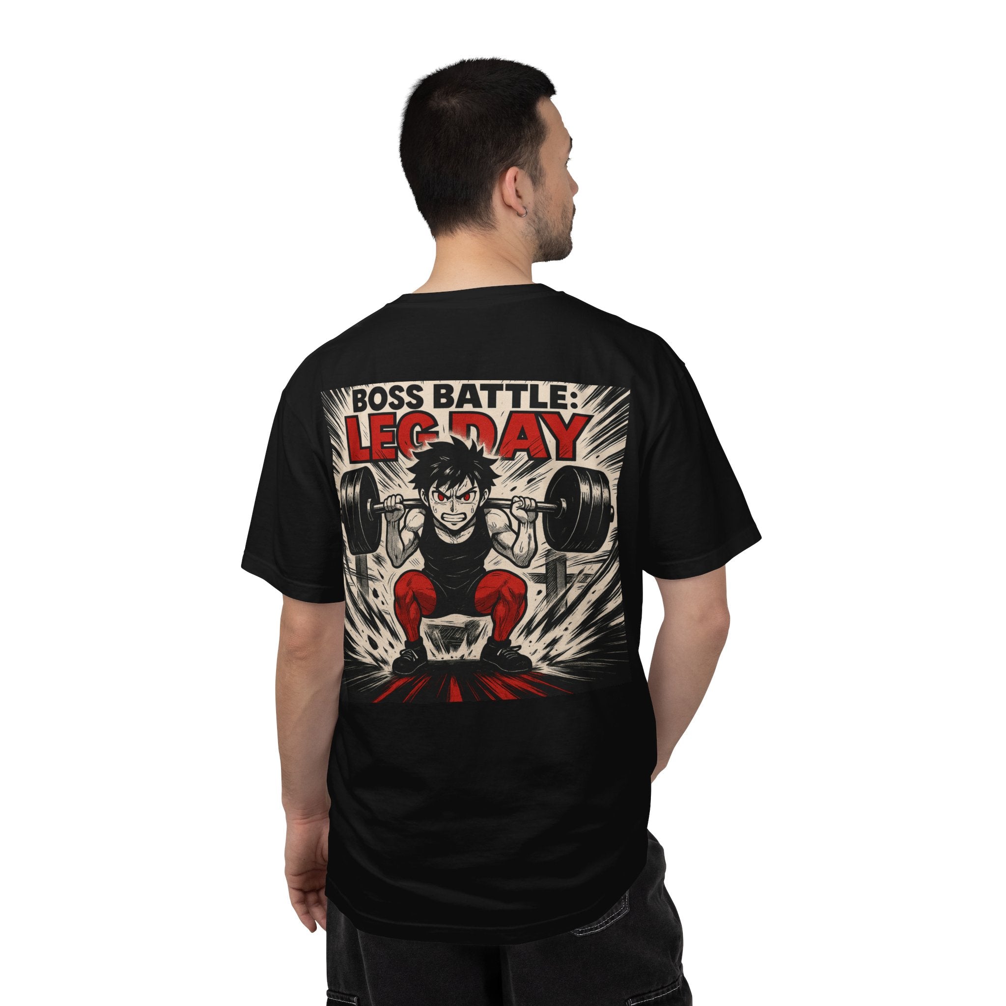 Boss Battle: Leg Day T-Shirt — Anime Gym Male Lifter