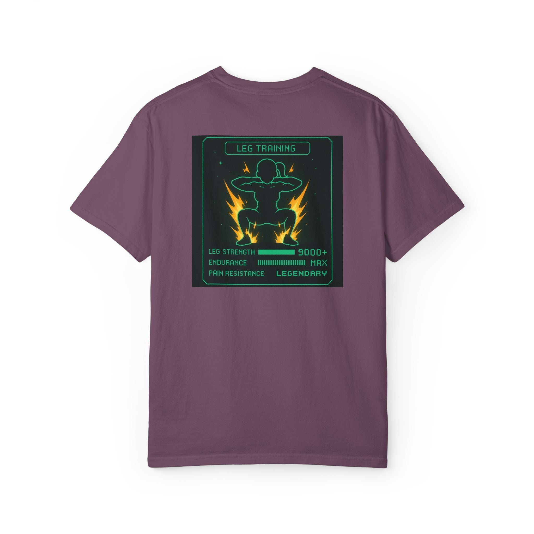 Women’s Gaming RPG Leg Day T-Shirt — "Leg Training Stats 9000+"