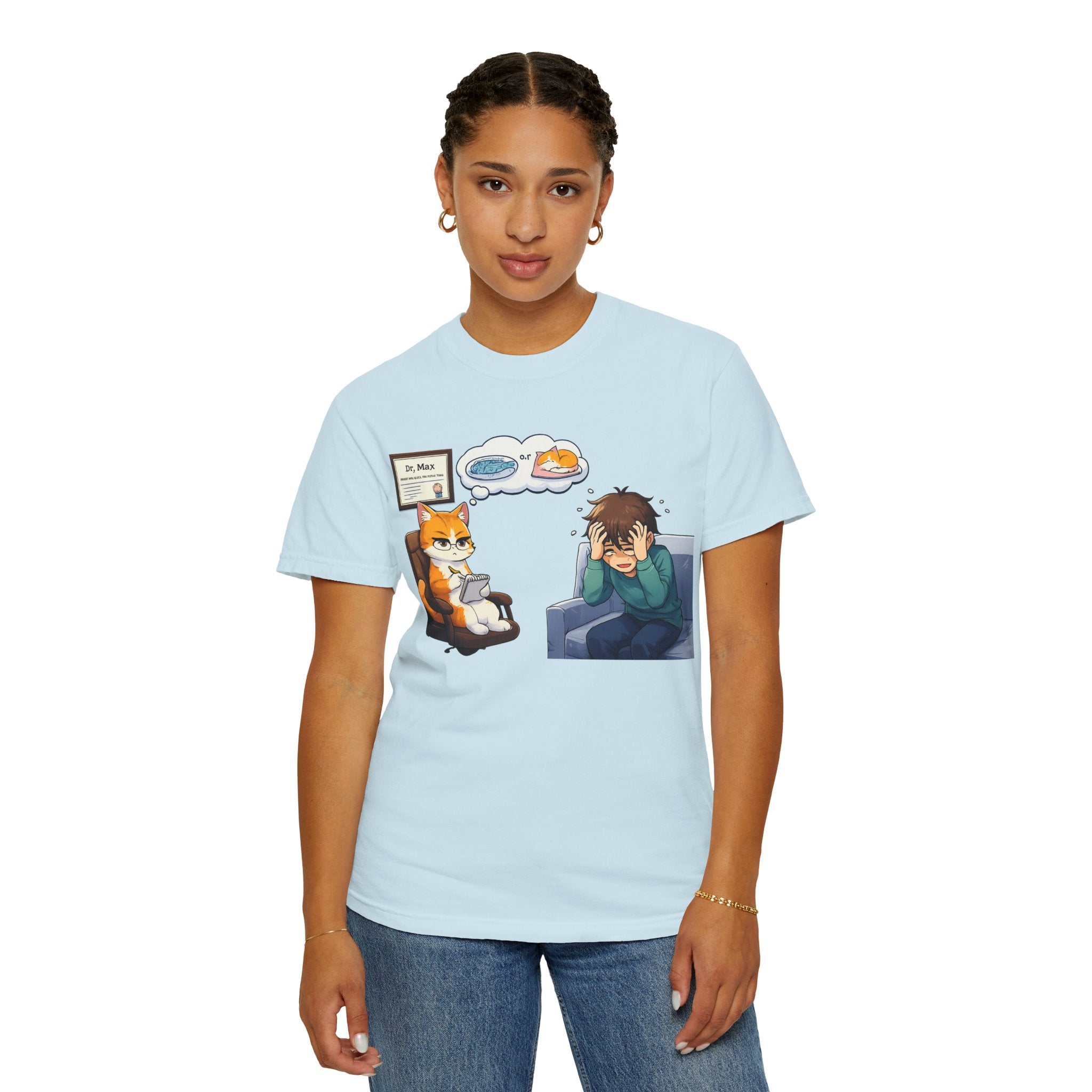 Dr. Max Cat Therapist T-Shirt - Funny Mental Health Humor Gift