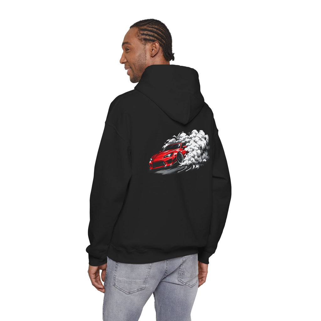 Red Fury Drift Hoodie — Modified Wide-Body JDM Car Design