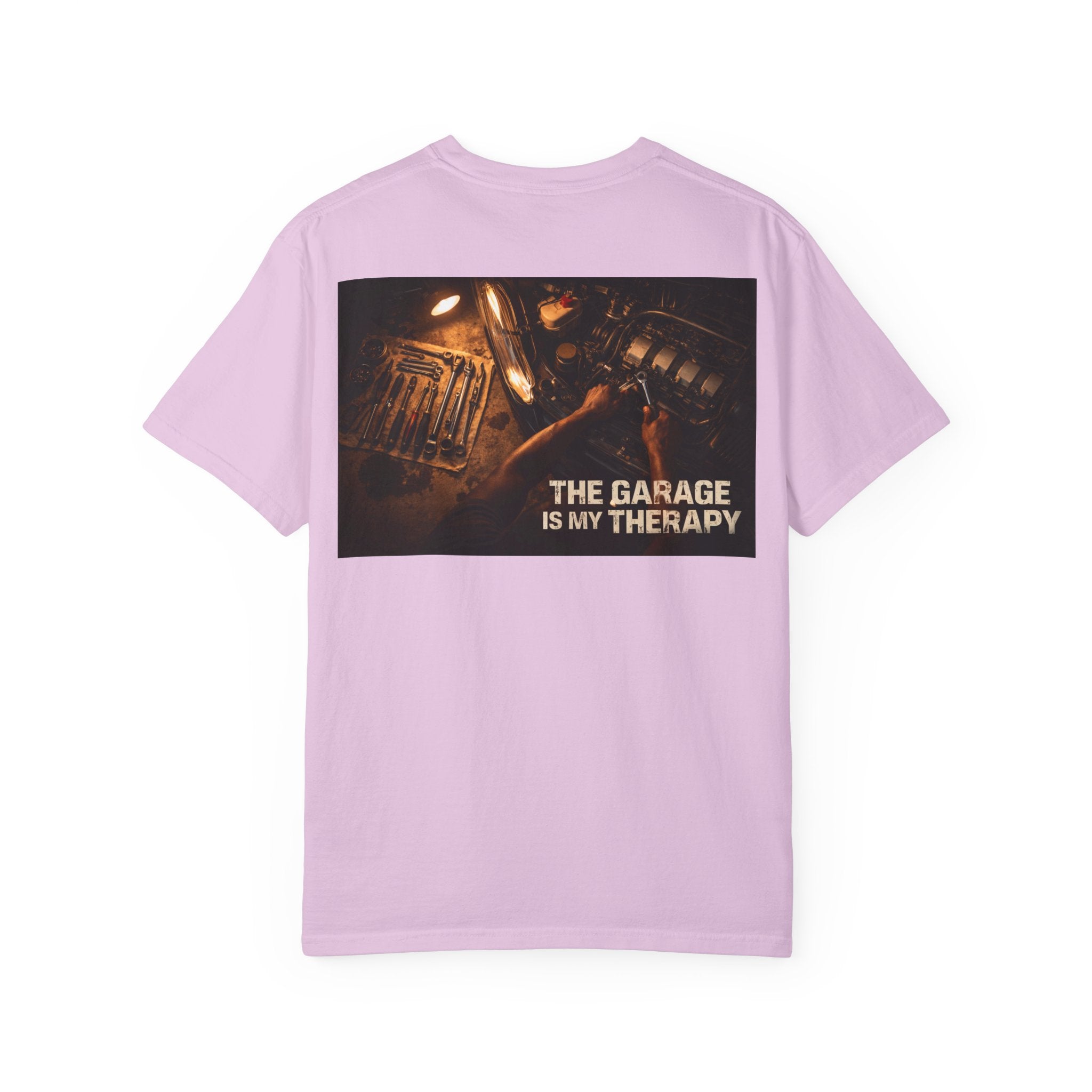The Garage Is My Therapy T-Shirt - Mechanic Car Enthusiast Gift Version 1