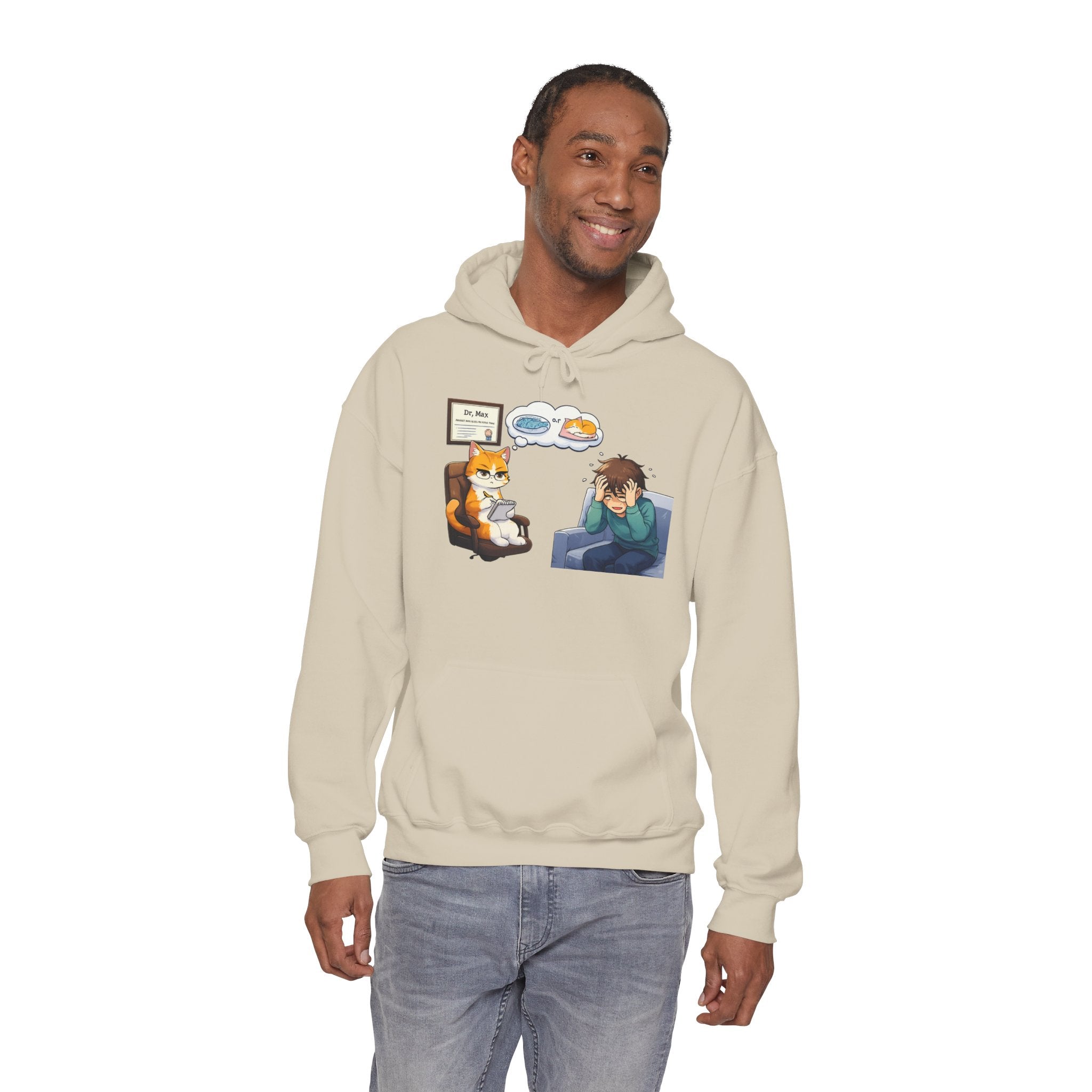 Dr. Max Cat Therapist Hoodie - Funny Mental Health Humor Gift