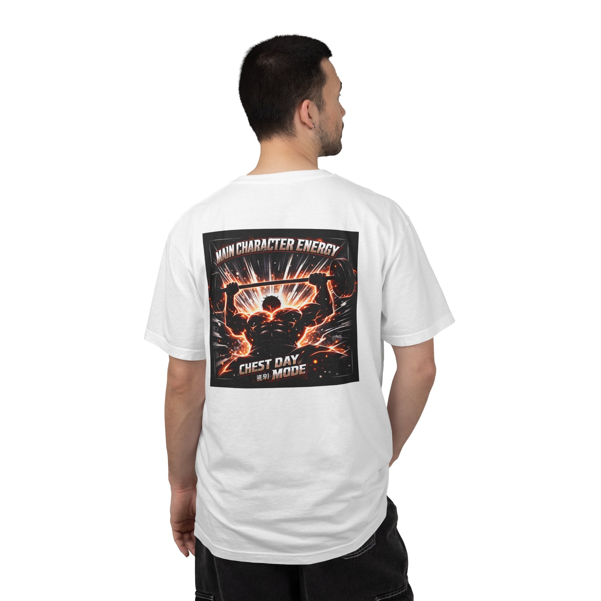 Main Character Energy Chest Day Men’s Shirt - Anime Gym Fitness Apparel