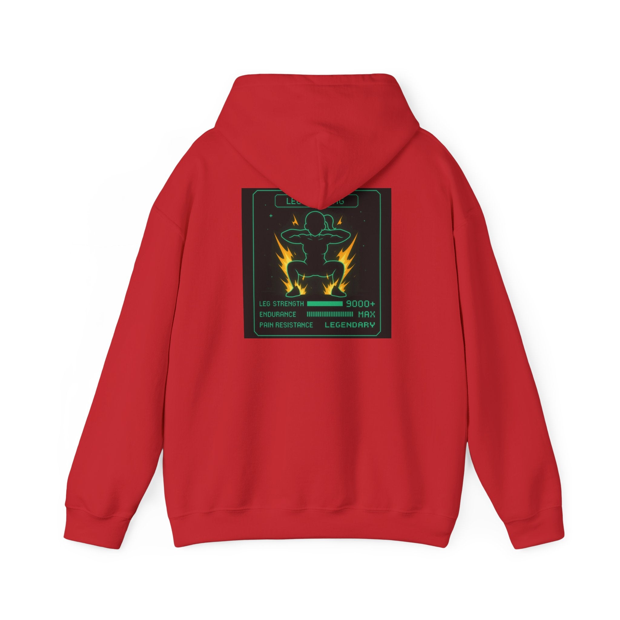Women’s RPG Leg Day Sweatshirt — "Leg Training Stats 9000+" Gaming Gym Motivation