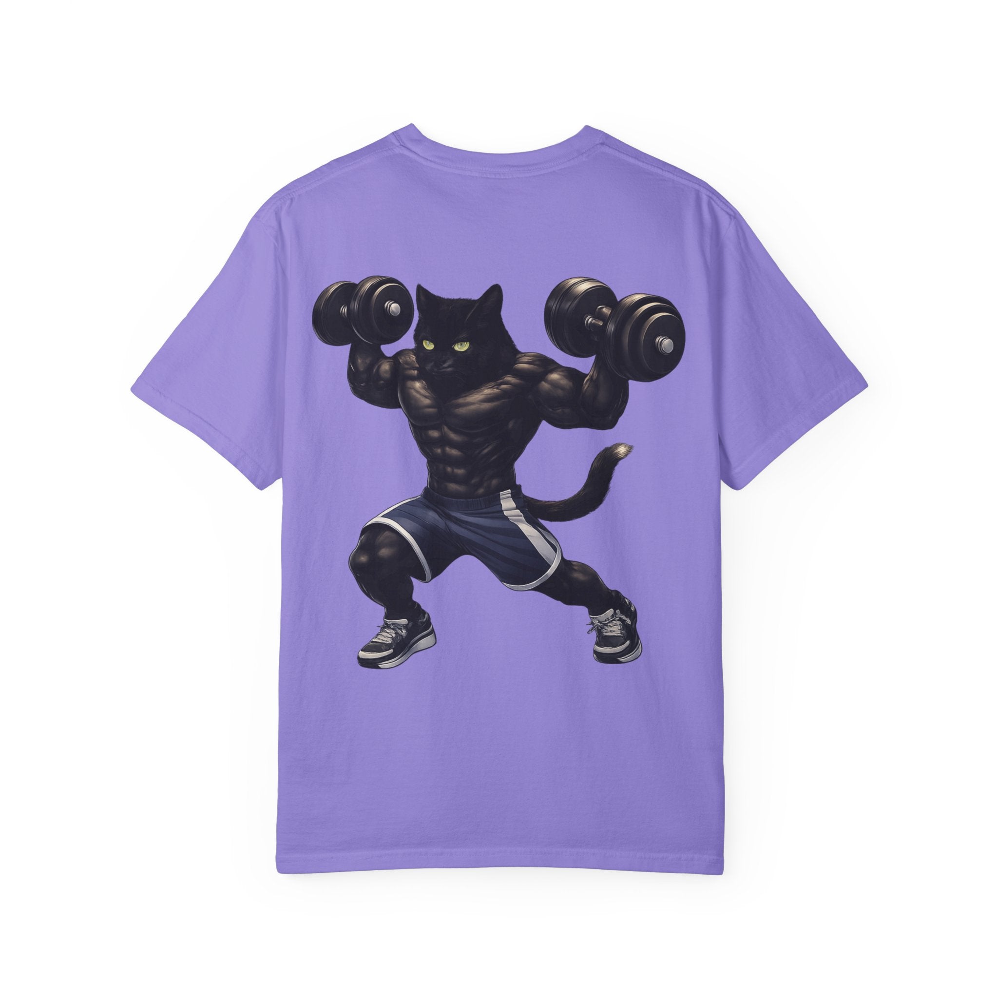 Gym Cat Shirt - Funny Workout Weightlifting T-Shirt - Fitness Lover Gift for Men Women