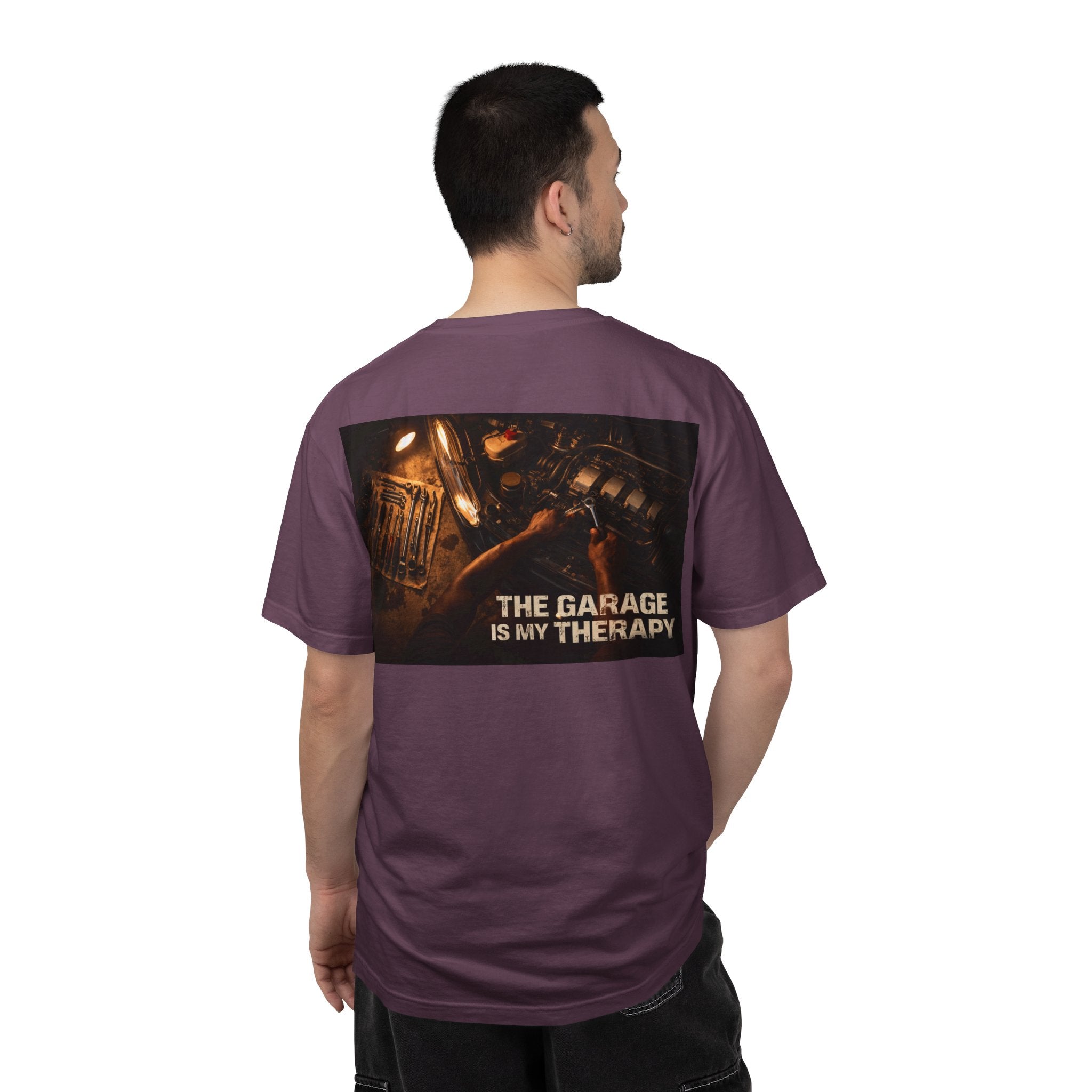 The Garage Is My Therapy T-Shirt - Mechanic Car Enthusiast Gift Version 1