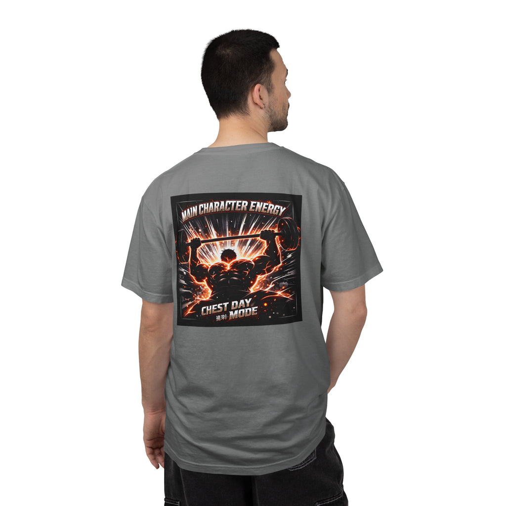 Main Character Energy Chest Day Men’s Shirt - Anime Gym Fitness Apparel