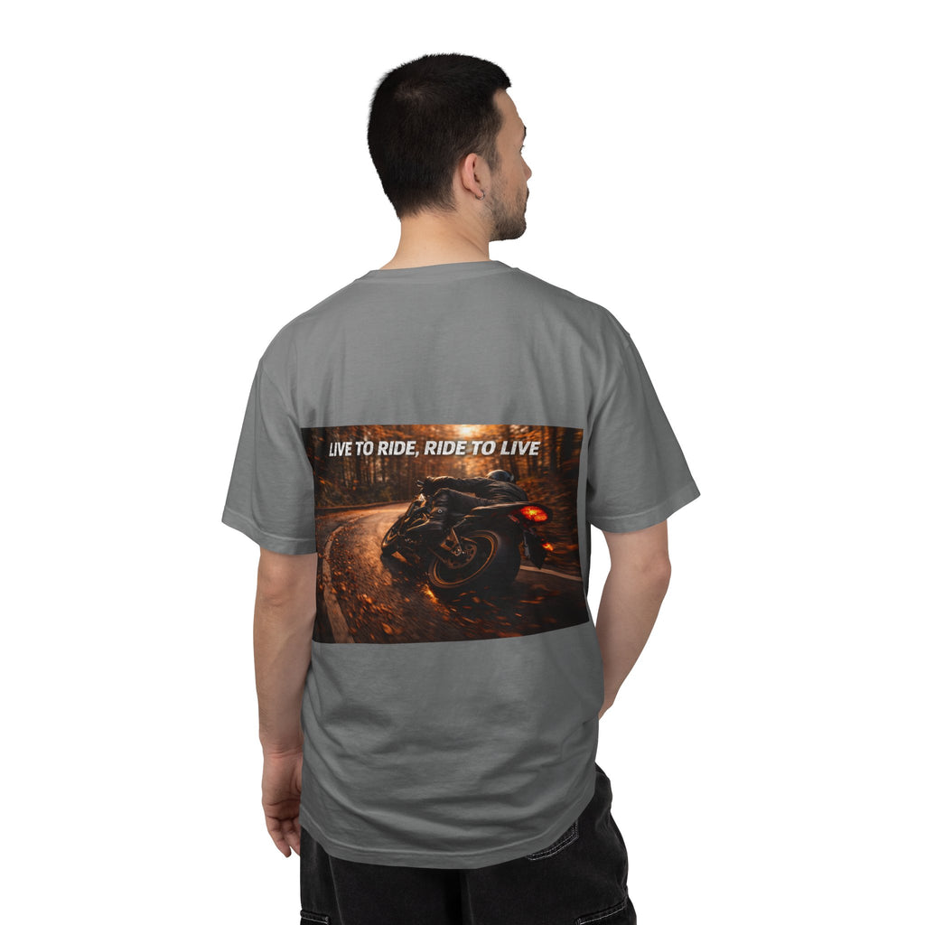 Live To Ride, Ride To Live Motorcycle T-Shirt — Autumn Ride Biker Graphic