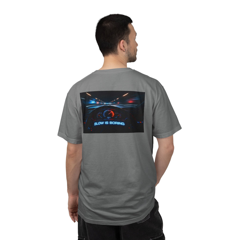 Slow Is Boring Shirt - Racing Speed Enthusiast Dashboard Design