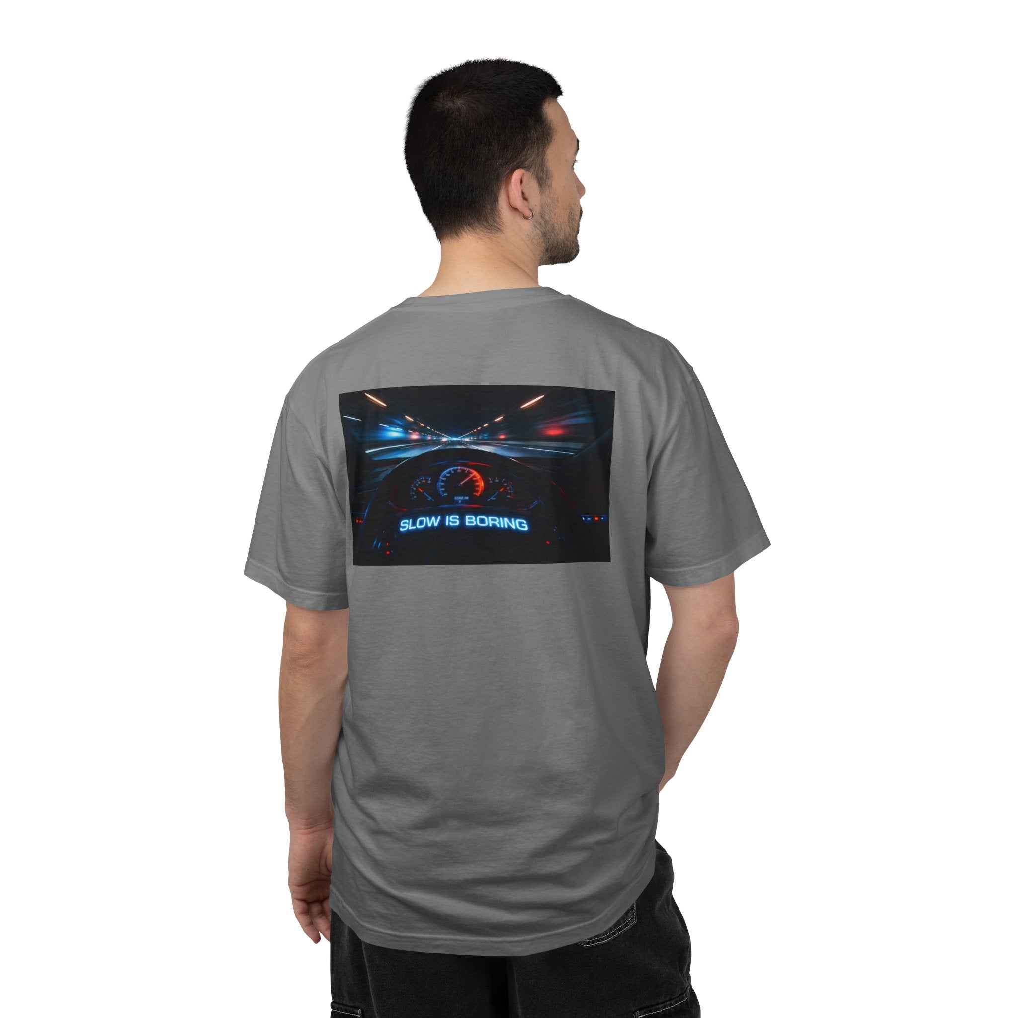 Slow Is Boring Shirt - Racing Speed Enthusiast Dashboard Design
