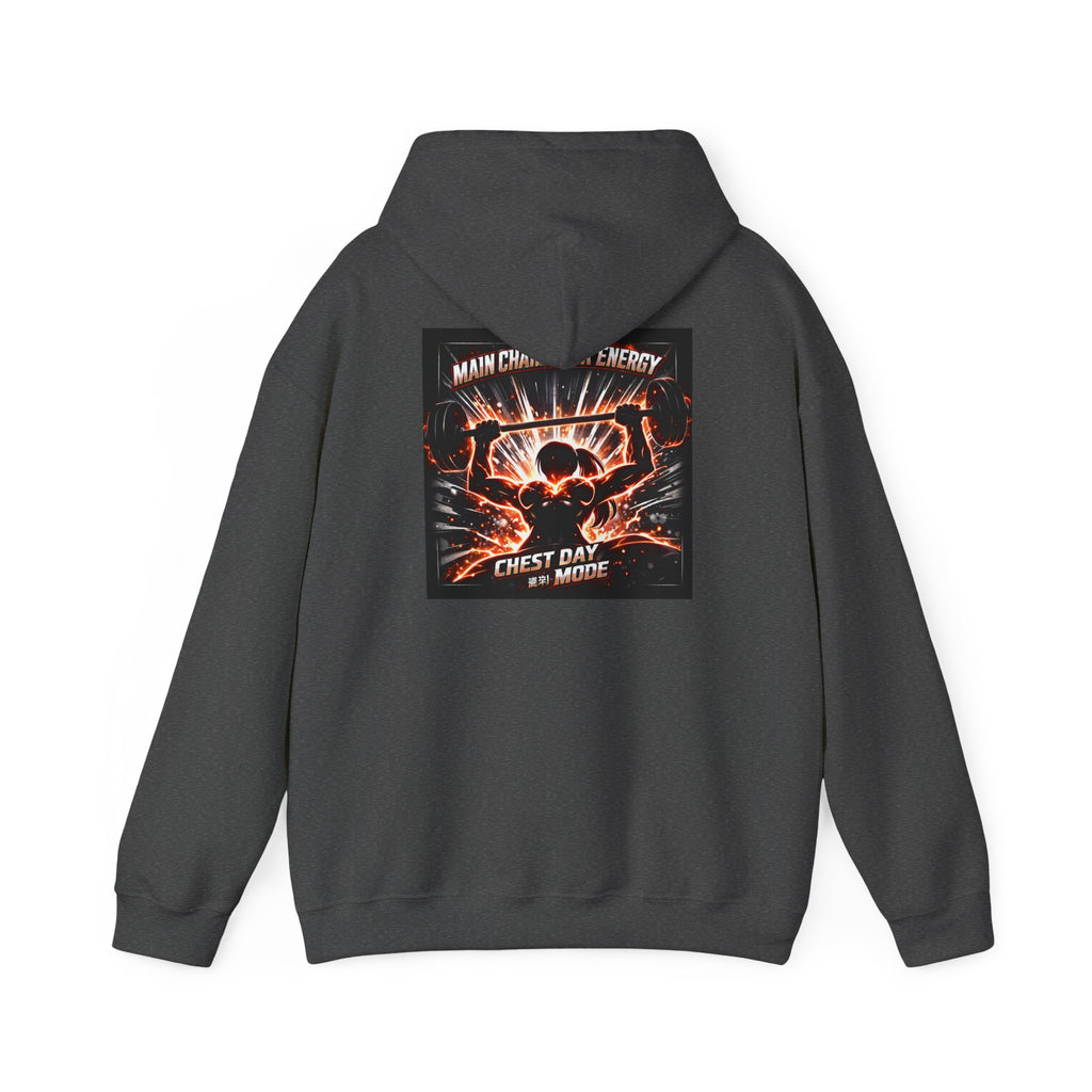 Main Character Energy Chest Day Women’s Hoodie - Anime Gym Fitness Apparel