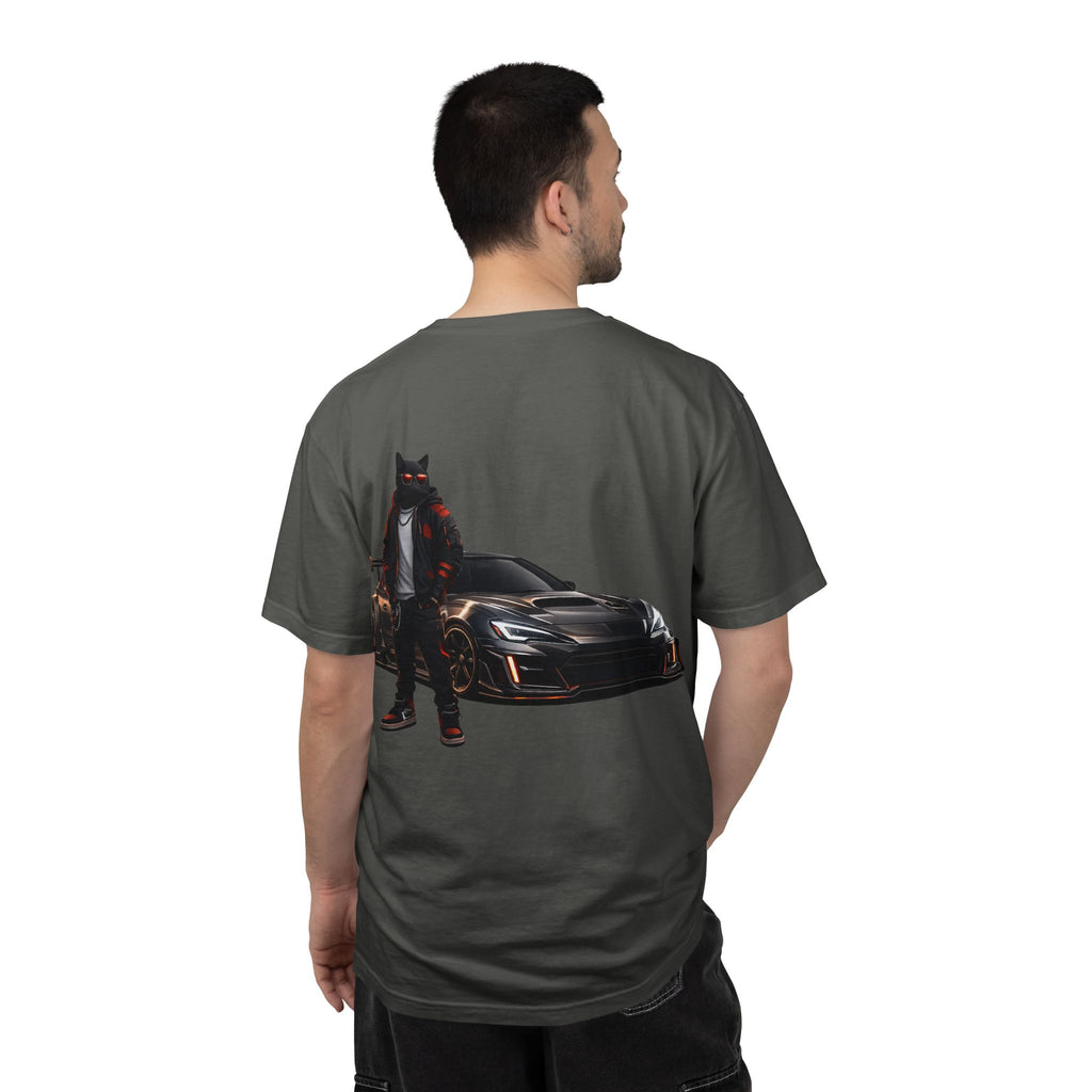 Cool Black Cat Streetwear Custom Widebody Sports Car JDM T-Shirt