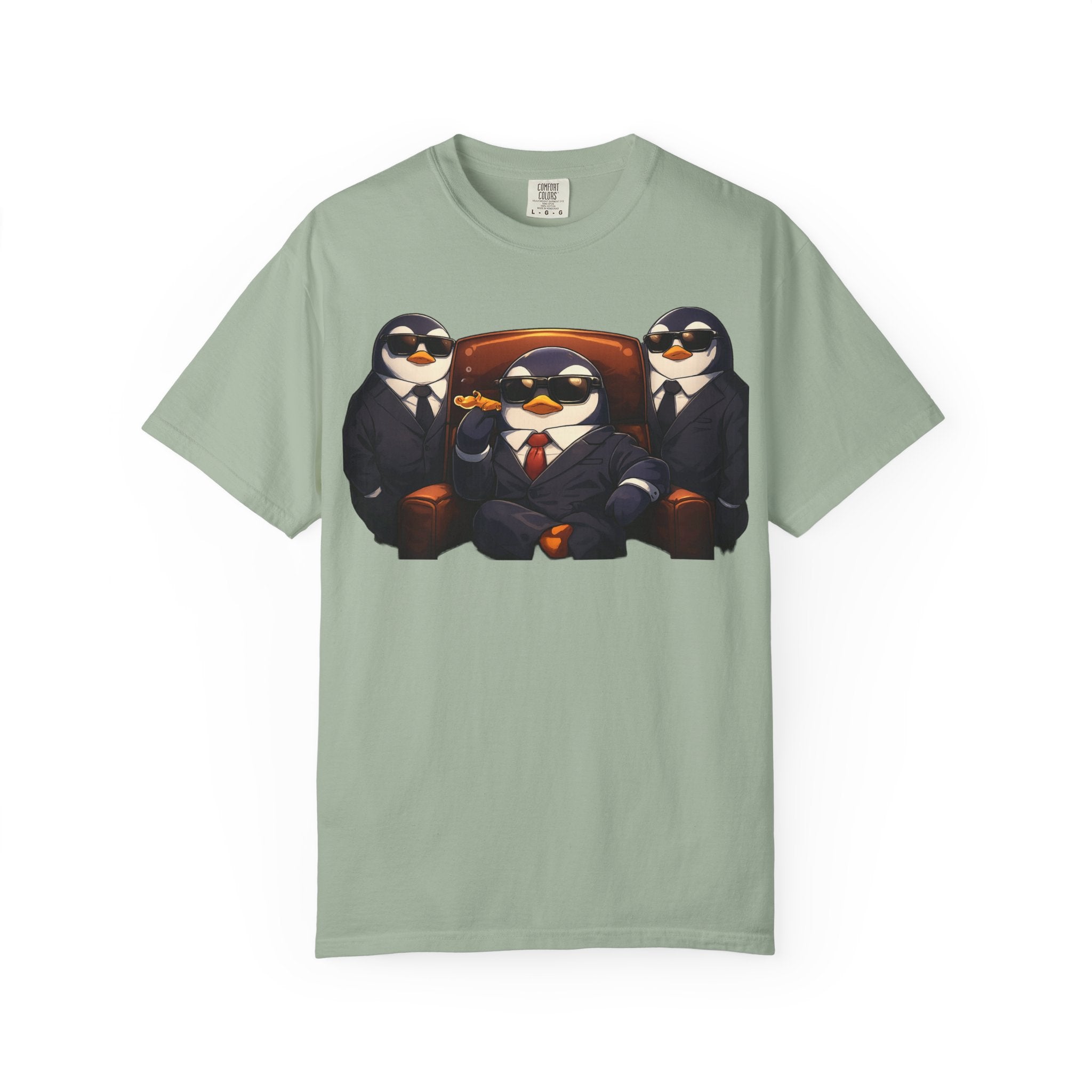 Penguin Mafia Boss T-Shirt — Funny Godfather Penguins in Suits, Cigar & Bodyguards