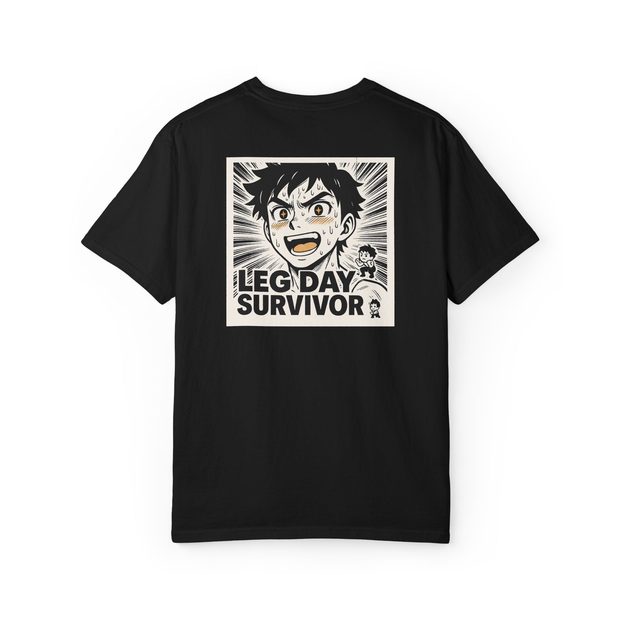 Leg Day Survivor Men’s Shirt - Funny Gym Workout Anime Fitness T-Shirt