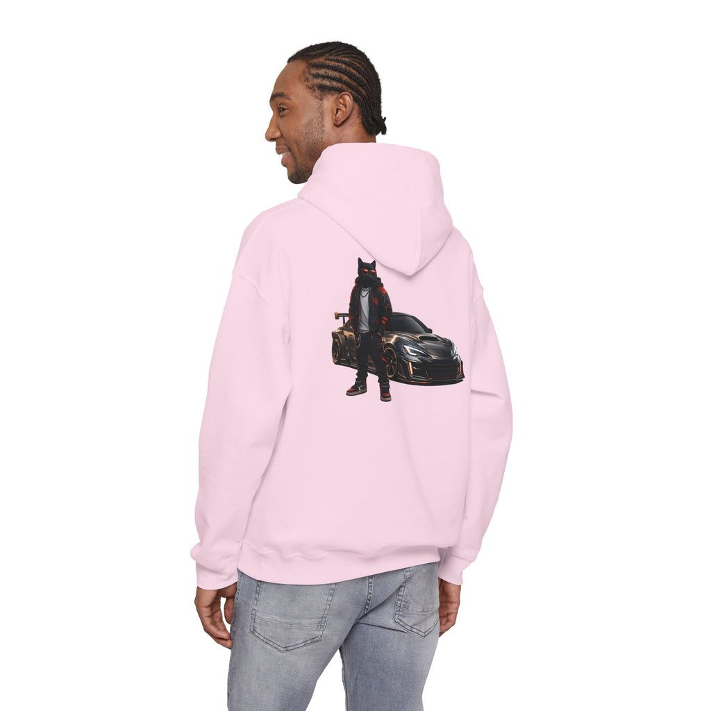 Cool Black Cat Streetwear Custom Widebody Sports Car JDM Hoodie