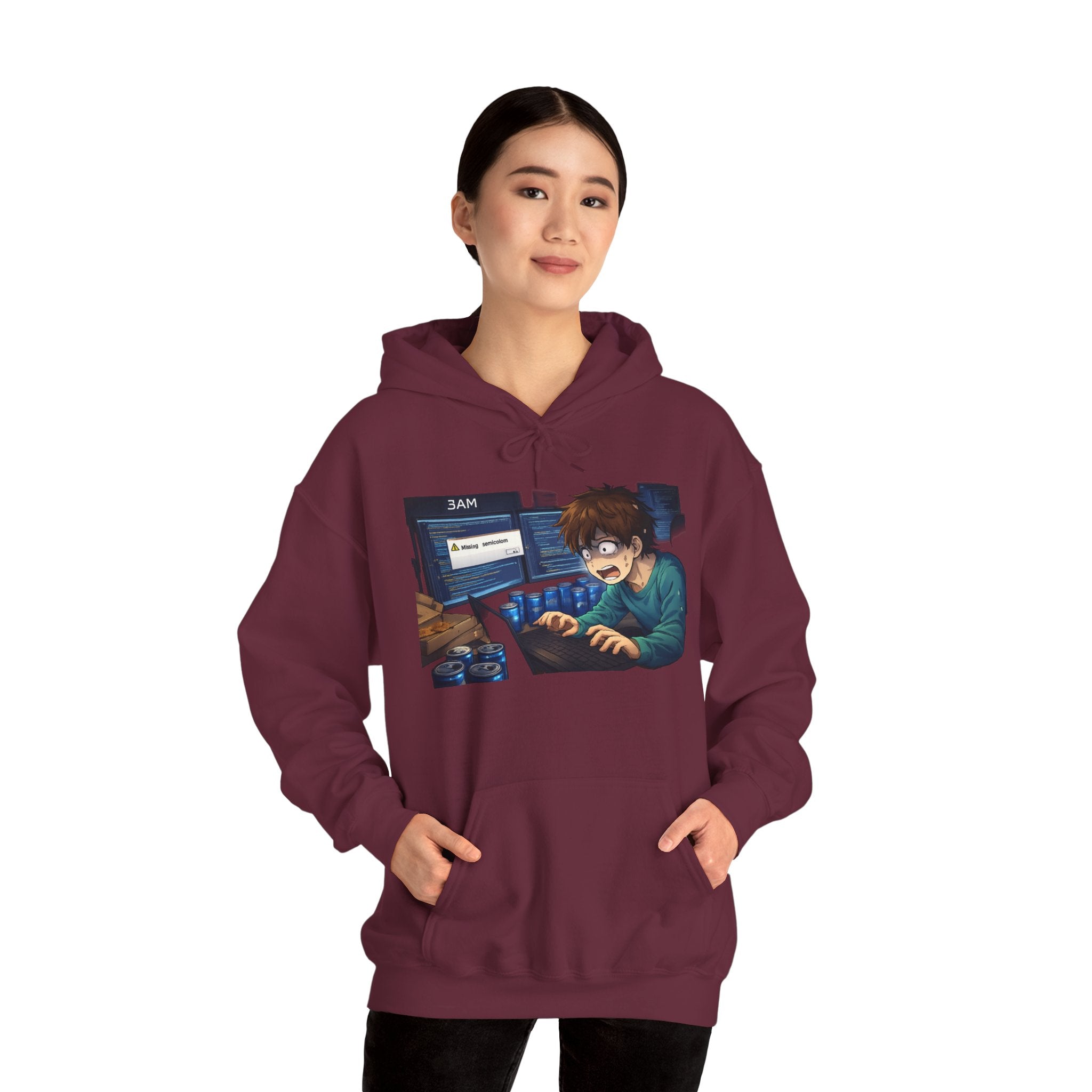 Missing Semicolon 3AM Programmer Hoodie - Developer Humor Gift