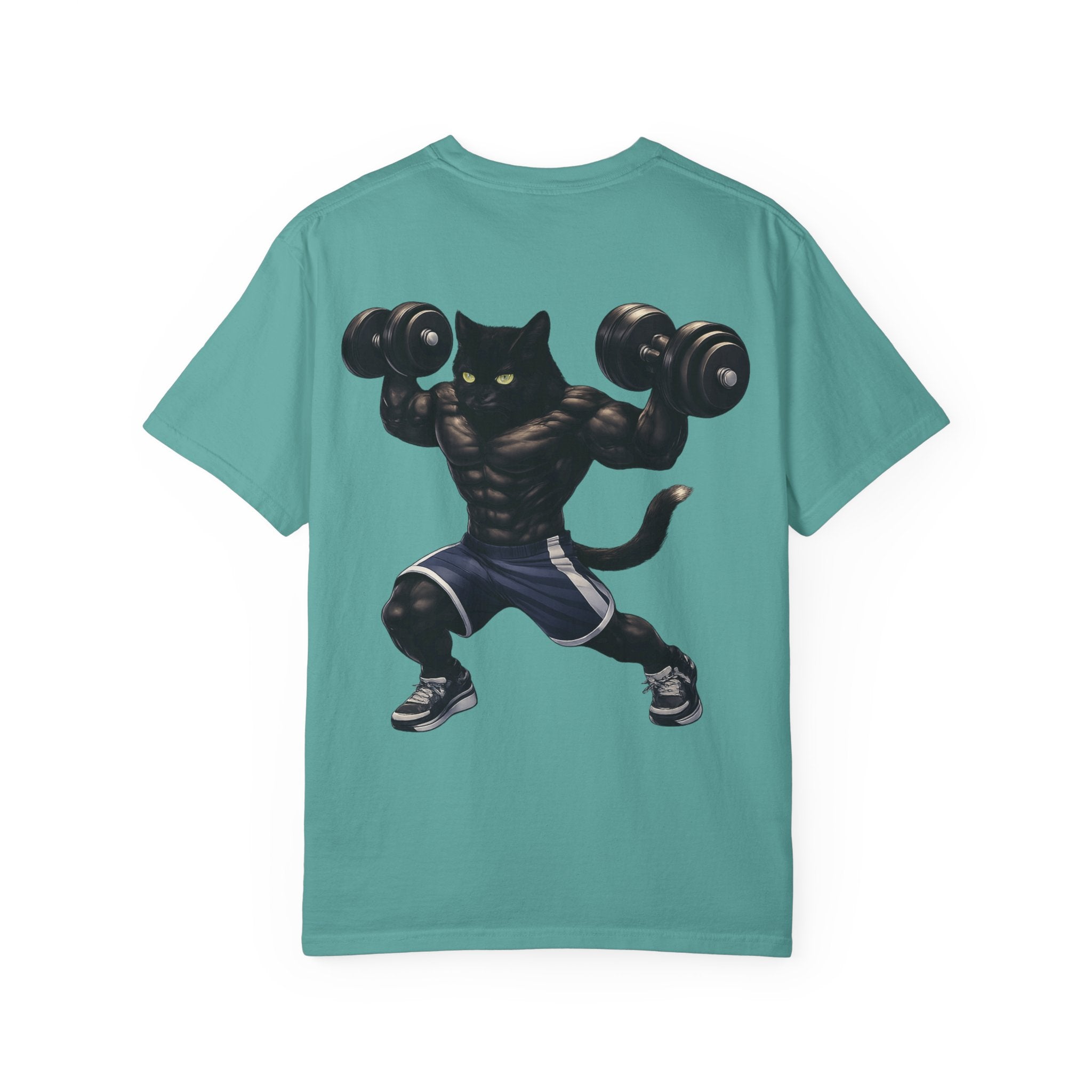 Gym Cat Shirt - Funny Workout Weightlifting T-Shirt - Fitness Lover Gift for Men Women