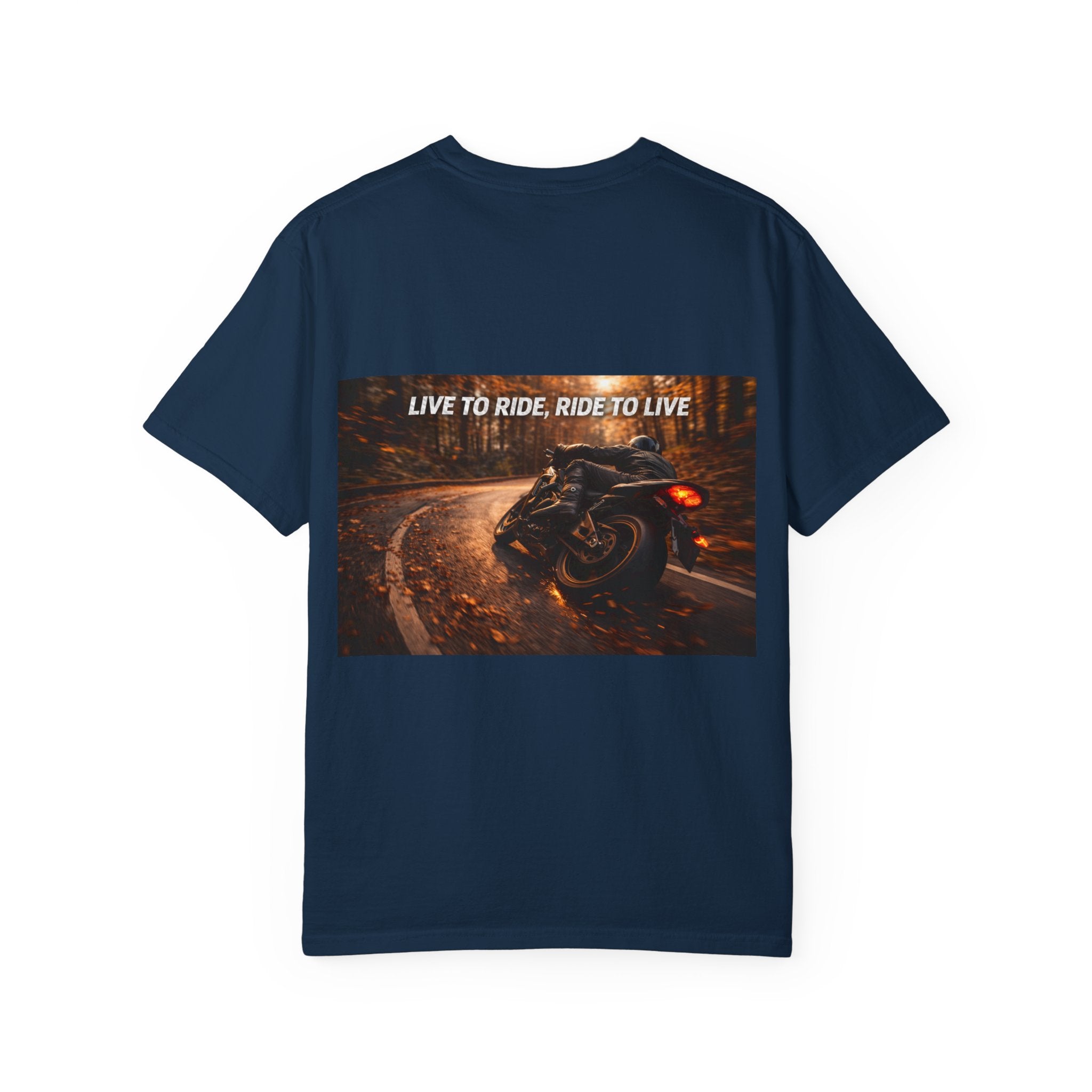 Live To Ride, Ride To Live Motorcycle T-Shirt — Autumn Ride Biker Graphic