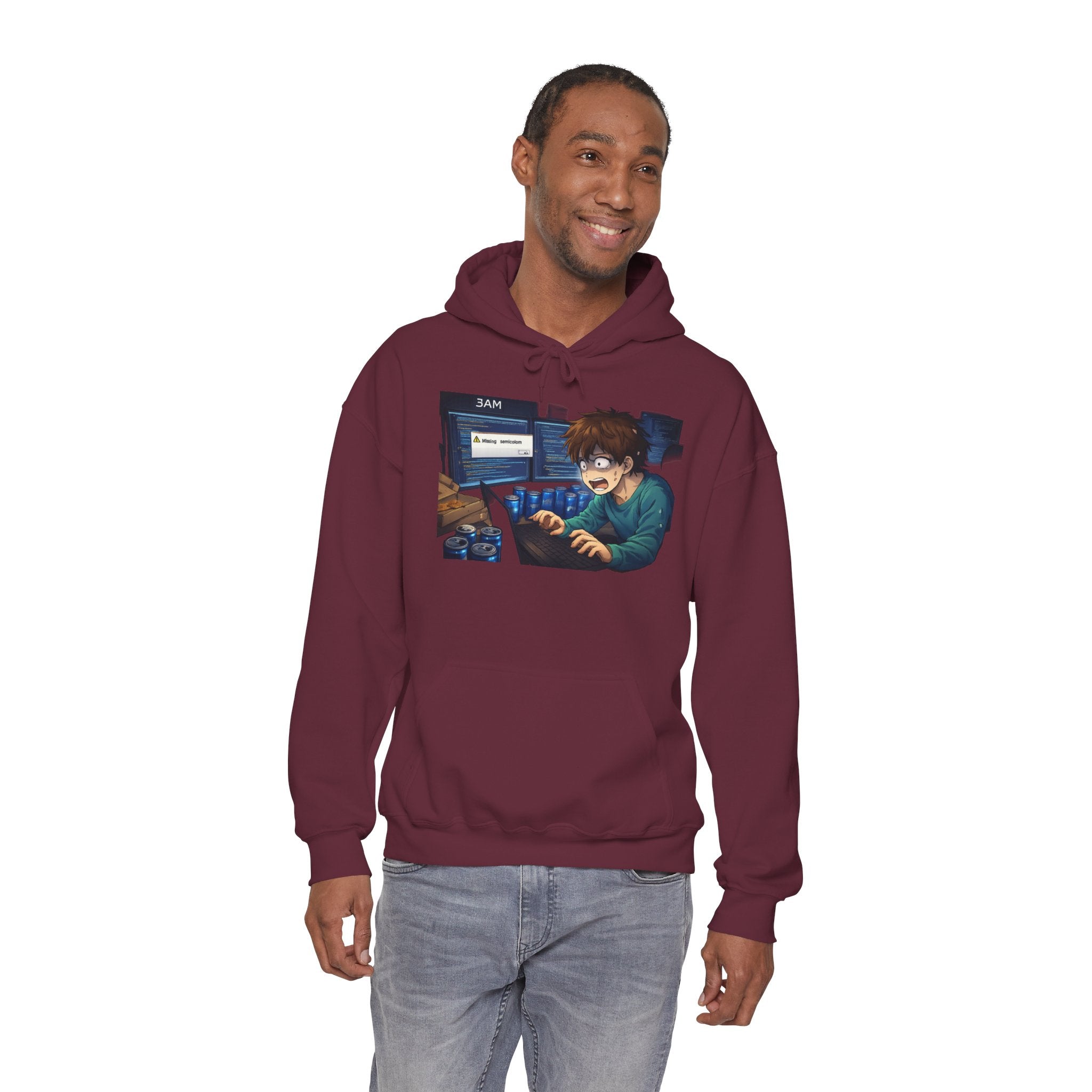Missing Semicolon 3AM Programmer Hoodie - Developer Humor Gift
