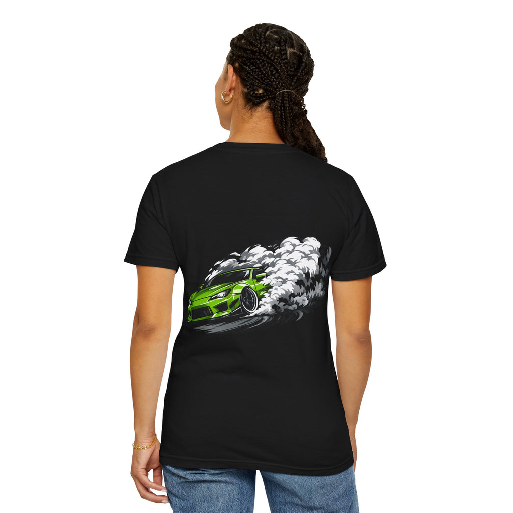 Neon Drift Green Car T-Shirt