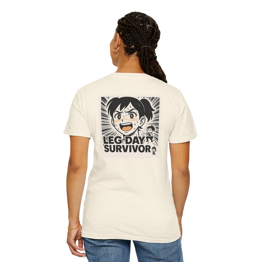 Leg Day Survivor Women’s Shirt - Funny Gym Workout Anime Fitness T-Shirt