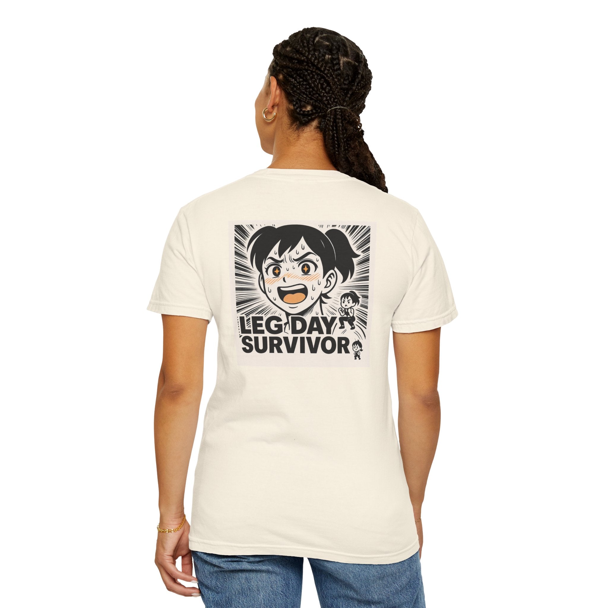 Leg Day Survivor Women’s Shirt - Funny Gym Workout Anime Fitness T-Shirt