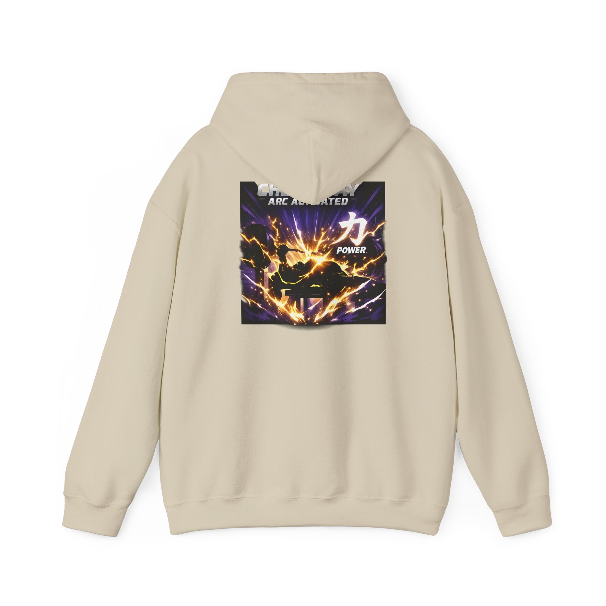 Chest Day Arc Activated Men’s Hoodie — Power (力) Gym Motivation