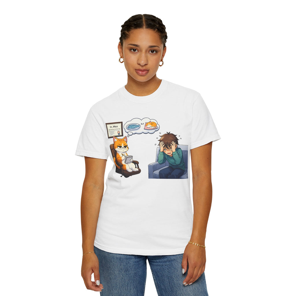 Dr. Max Cat Therapist T-Shirt - Funny Mental Health Humor Gift