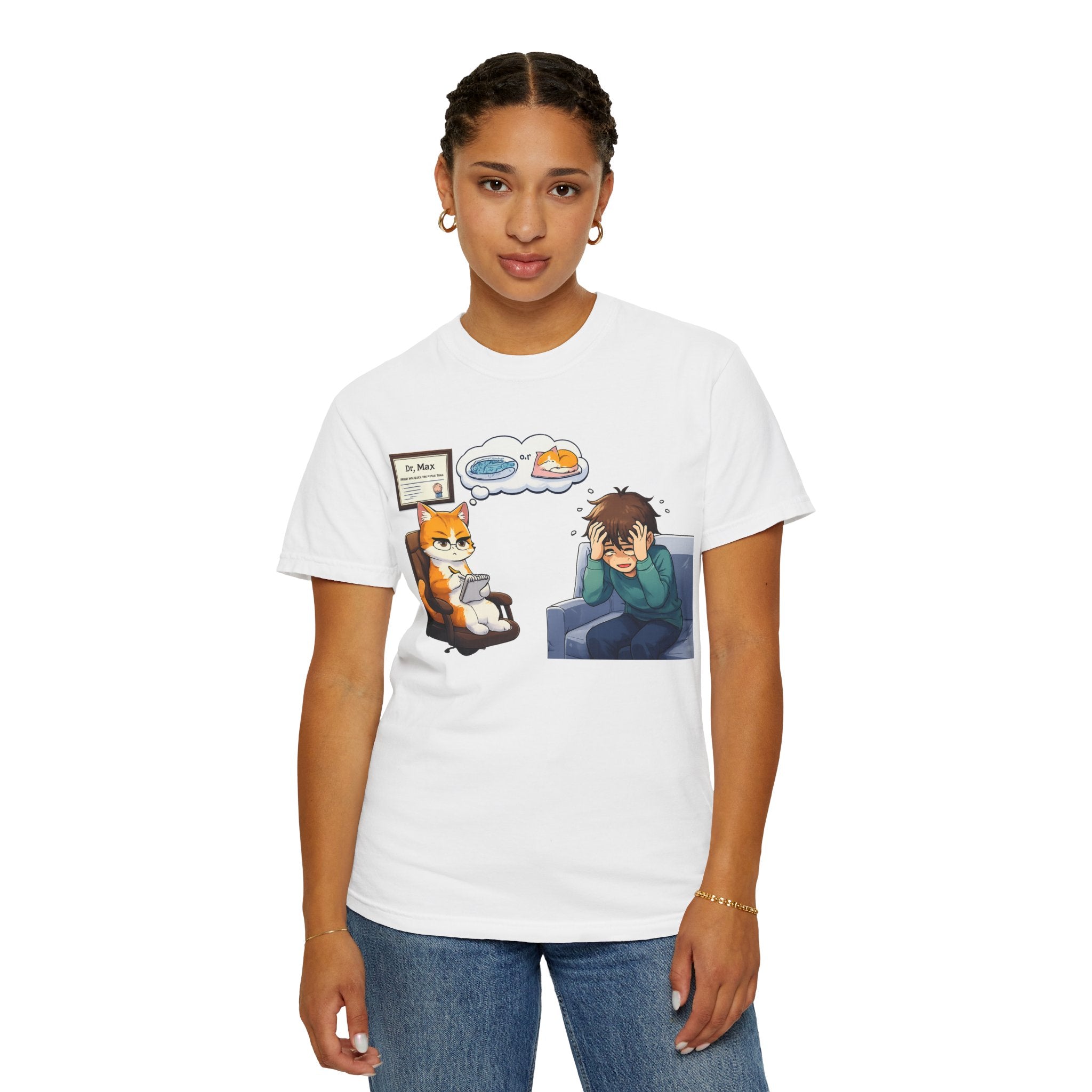 Dr. Max Cat Therapist T-Shirt - Funny Mental Health Humor Gift