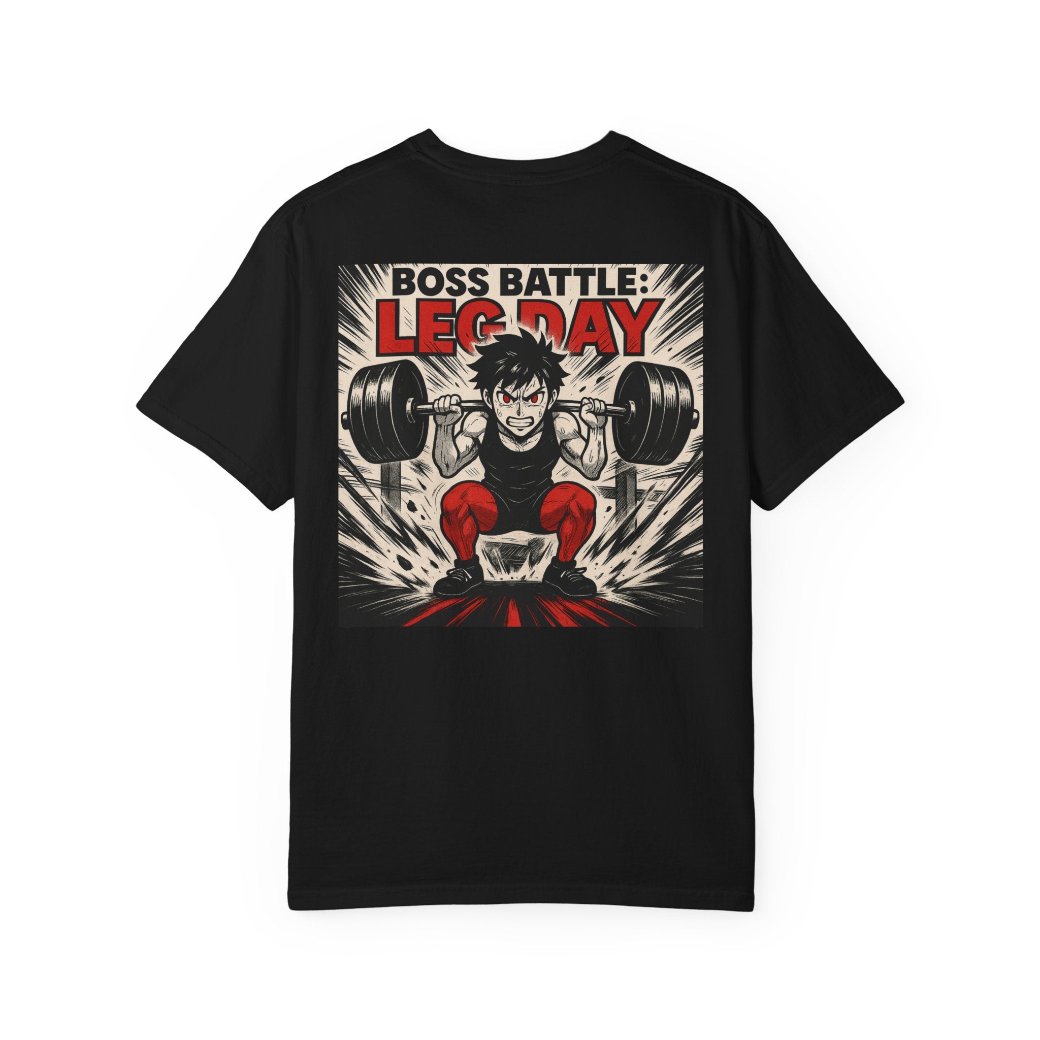 Boss Battle: Leg Day T-Shirt — Anime Gym Male Lifter