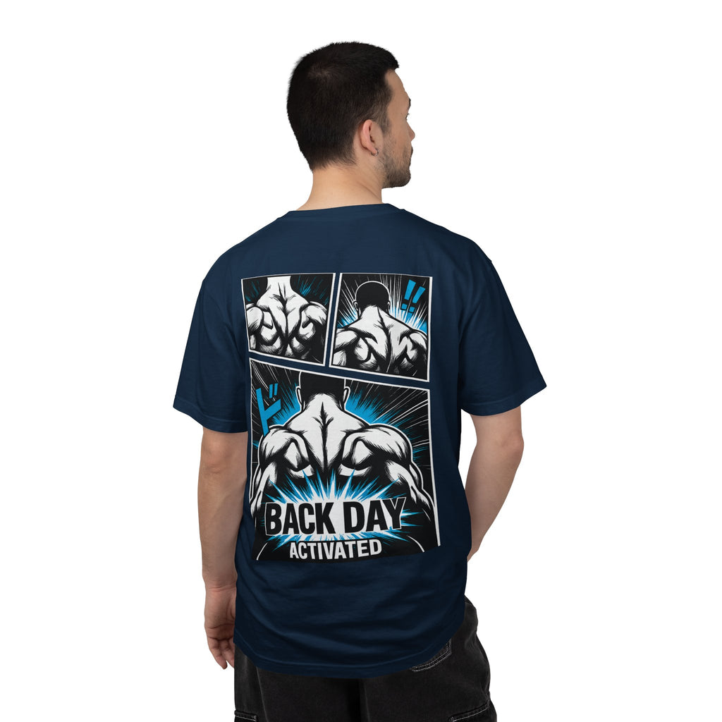 Back Day Activated Comic Gym T-Shirt — Workout Motivation for Bodybuilders