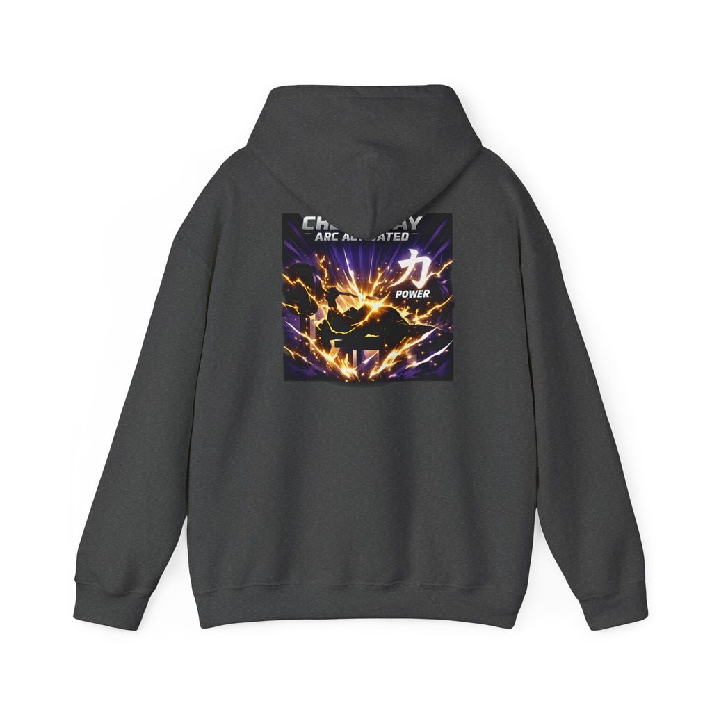 Chest Day Arc Activated Men’s Hoodie — Power (力) Gym Motivation