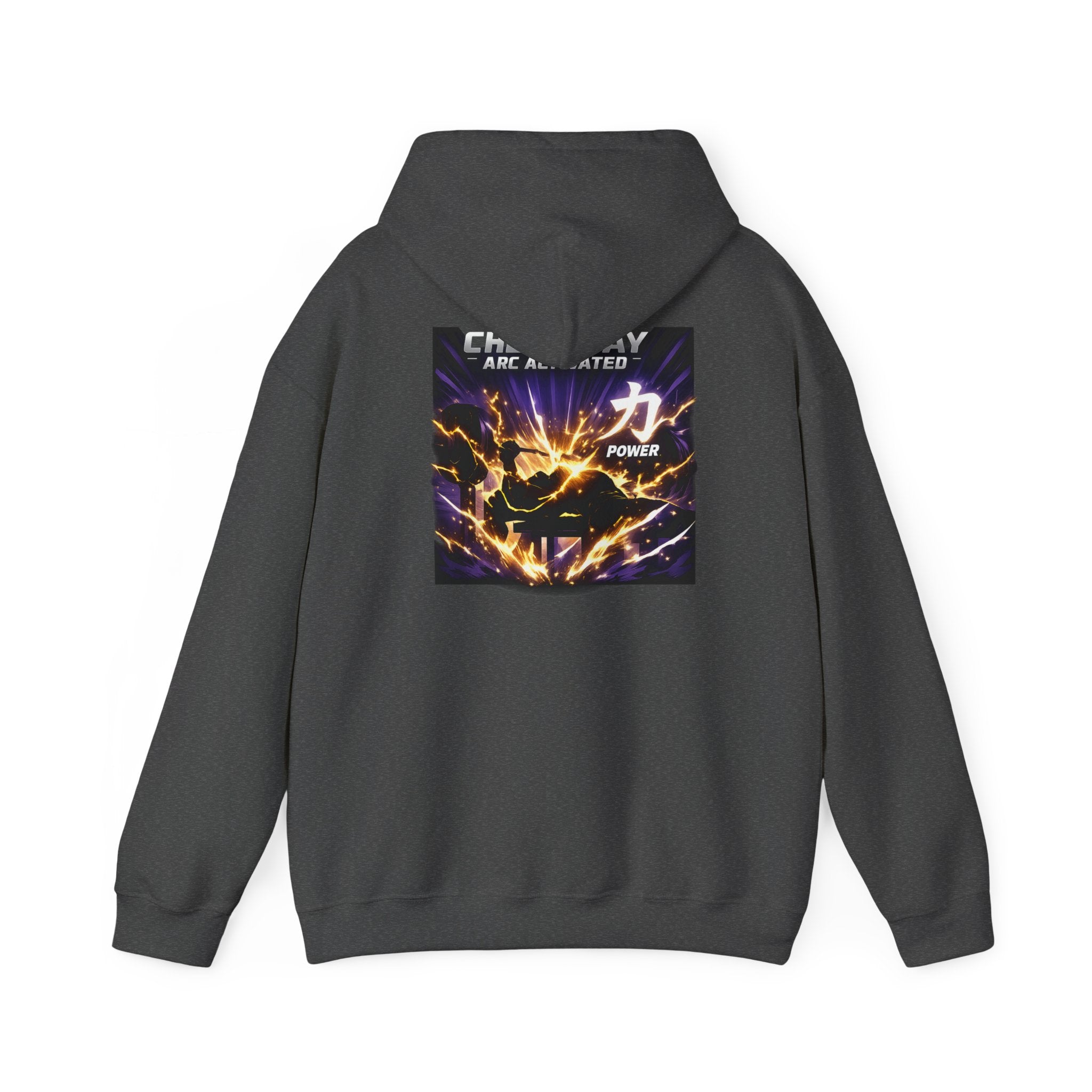 Chest Day Arc Activated Men’s Hoodie — Power (力) Gym Motivation