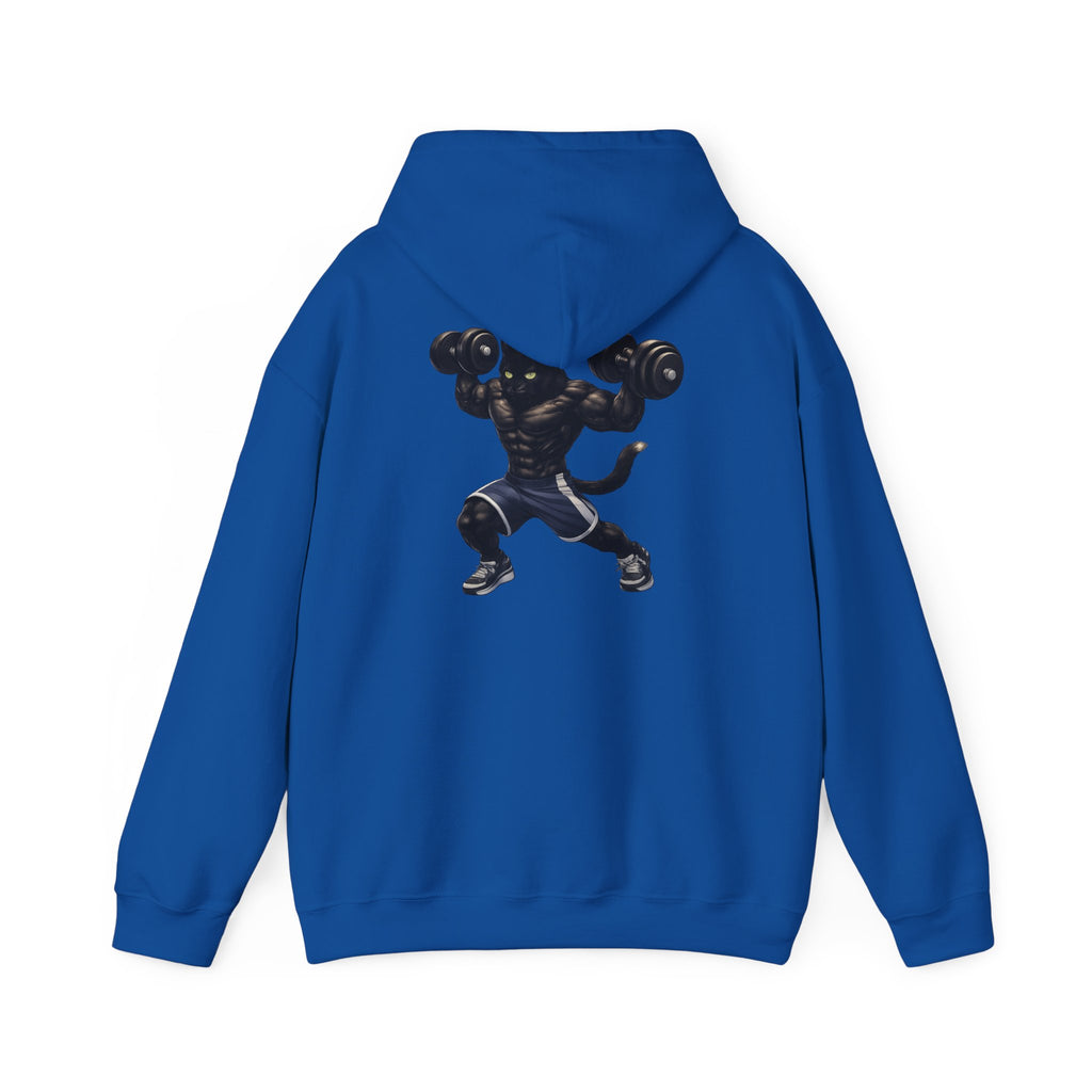 Gym Cat Hoodie — Funny Weightlifting & Workout Hoodie | Fitness Lover Gift